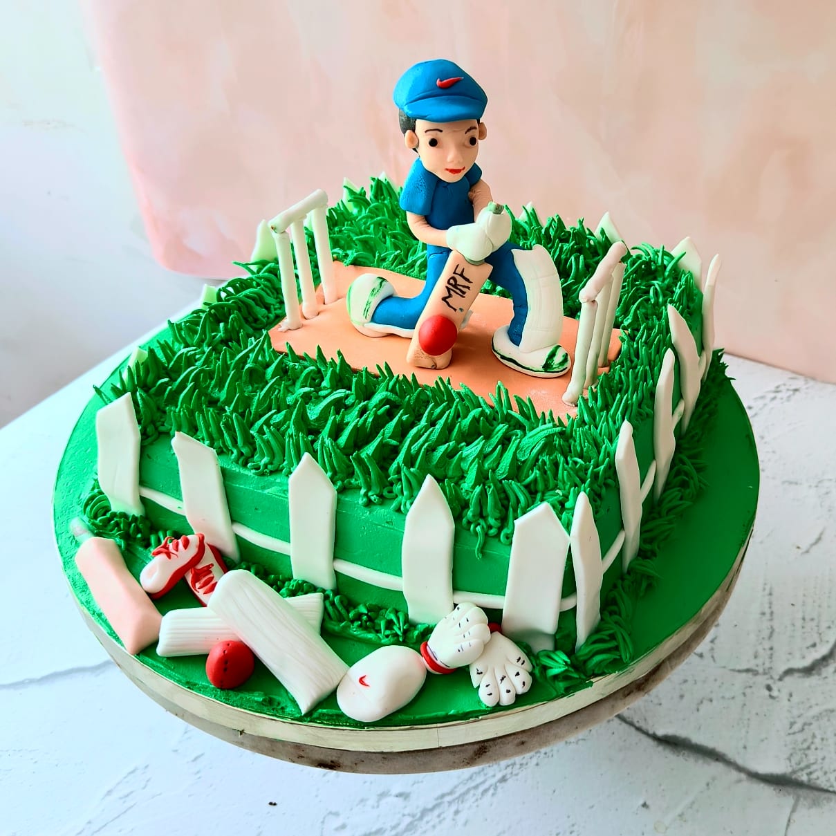 Cricket Theme Birthday Cake