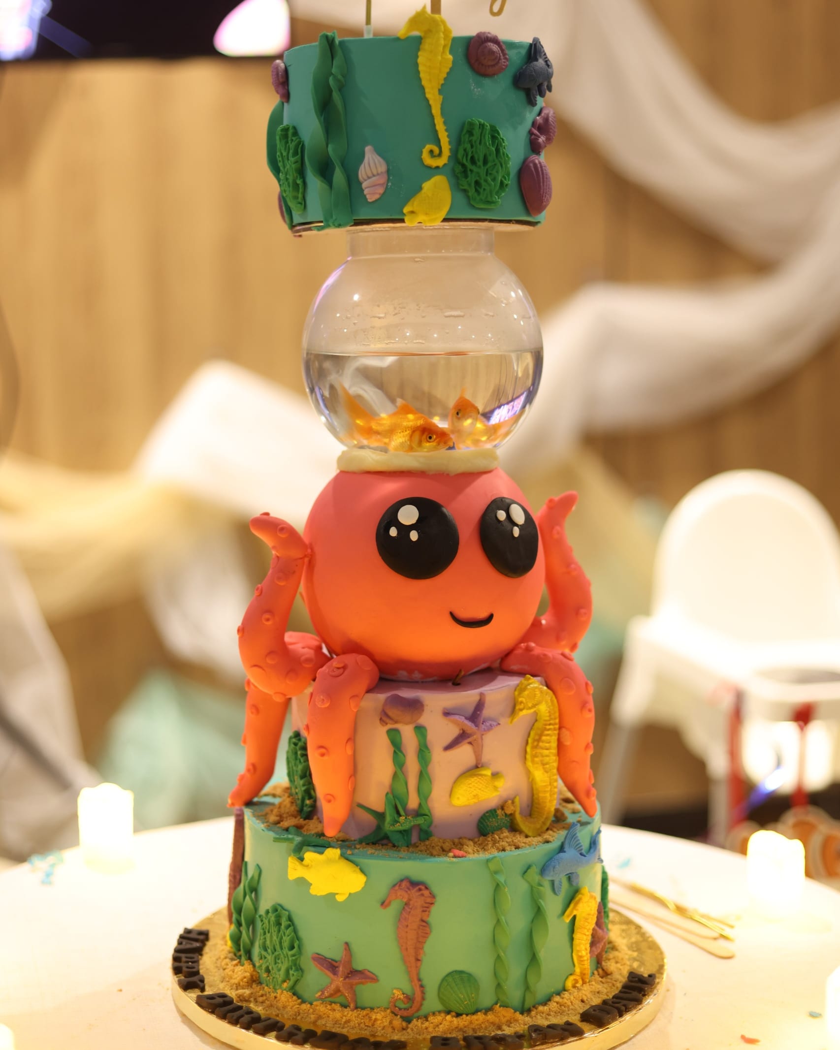 Ocean-Themed Octopus Cake