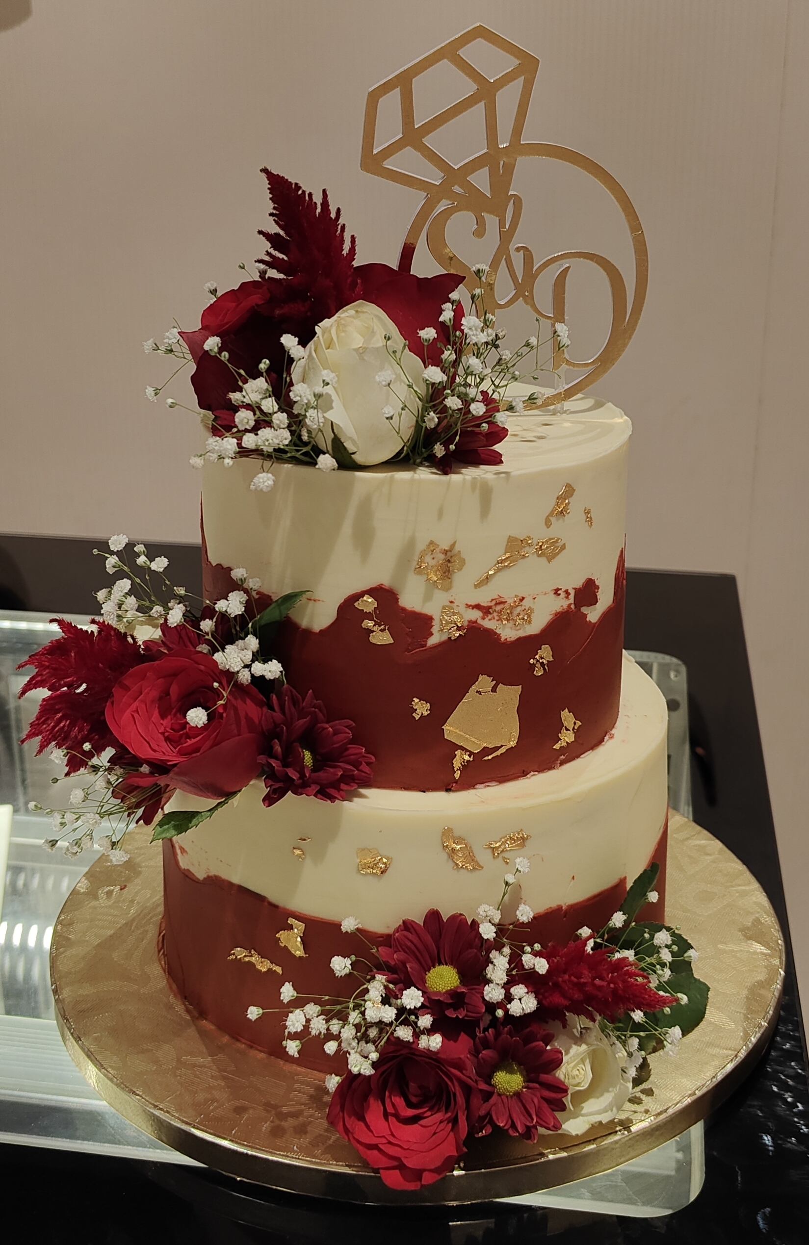 Elegant Two-Tier Wedding Cake