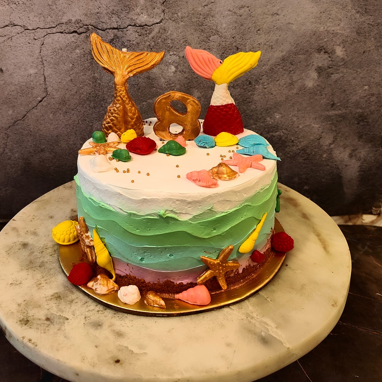 Mermaid Theme Birthday Cake