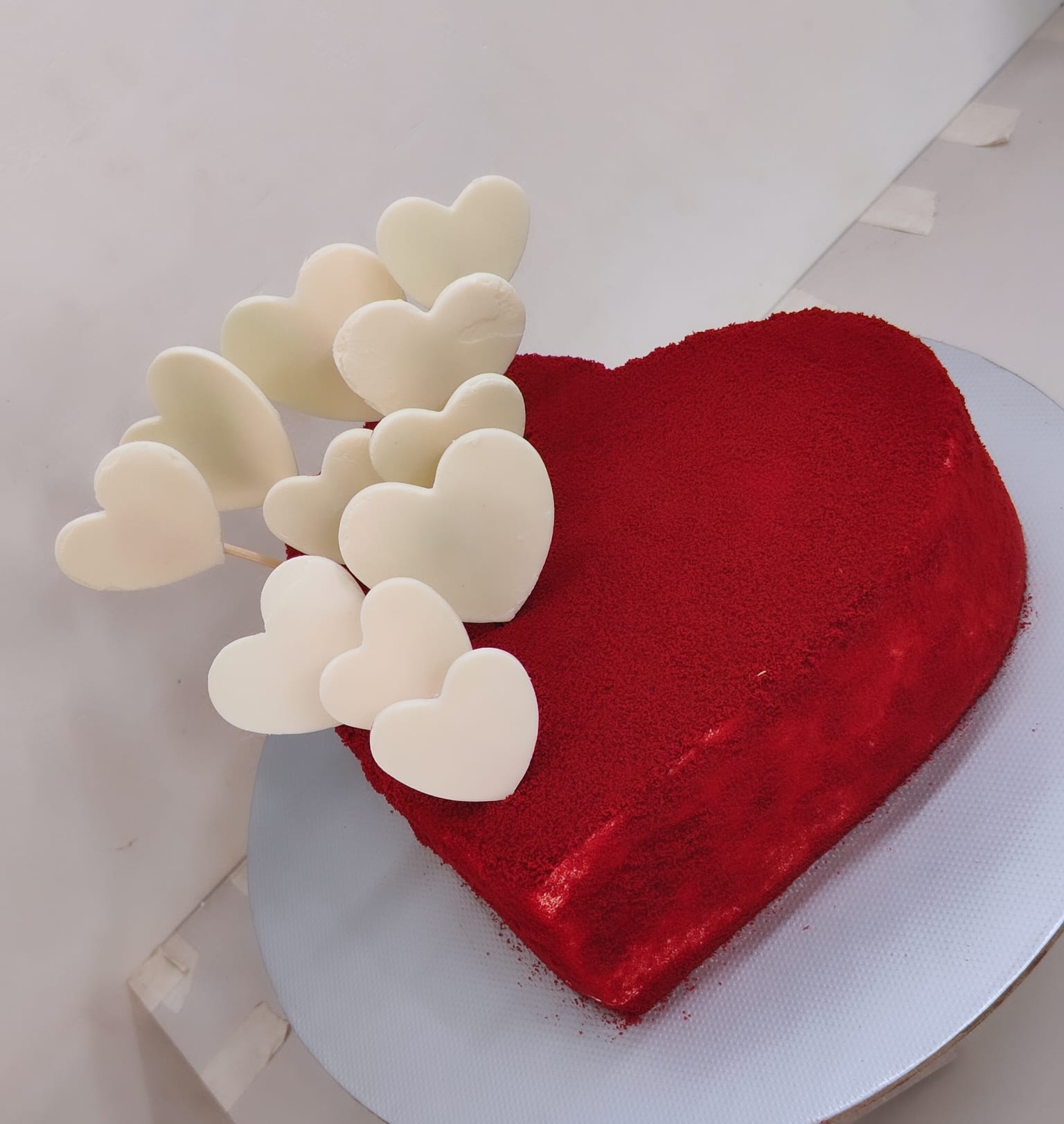 Red Velvet Heart Cake
