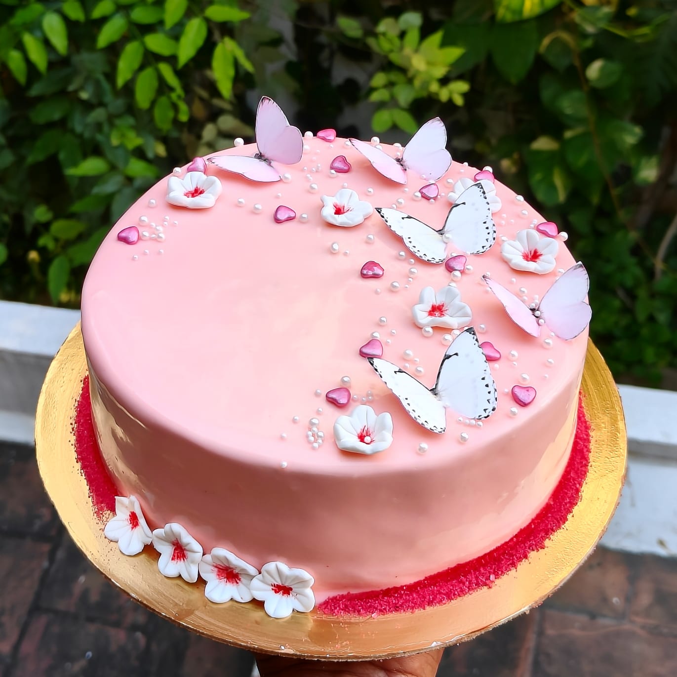 Pink Butterfly Celebration Cake
