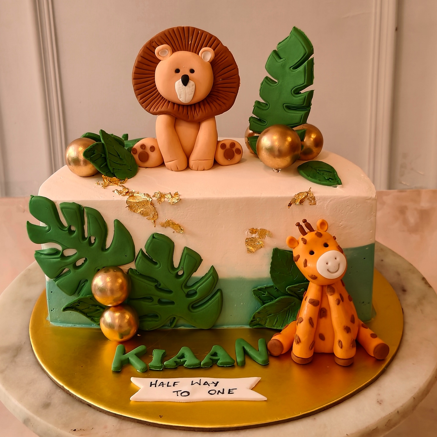Jungle Theme Celebration Cake