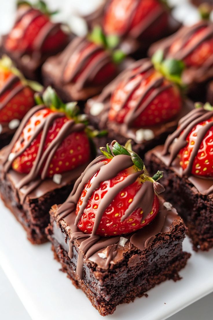 Chocolate Strawberry Brownies