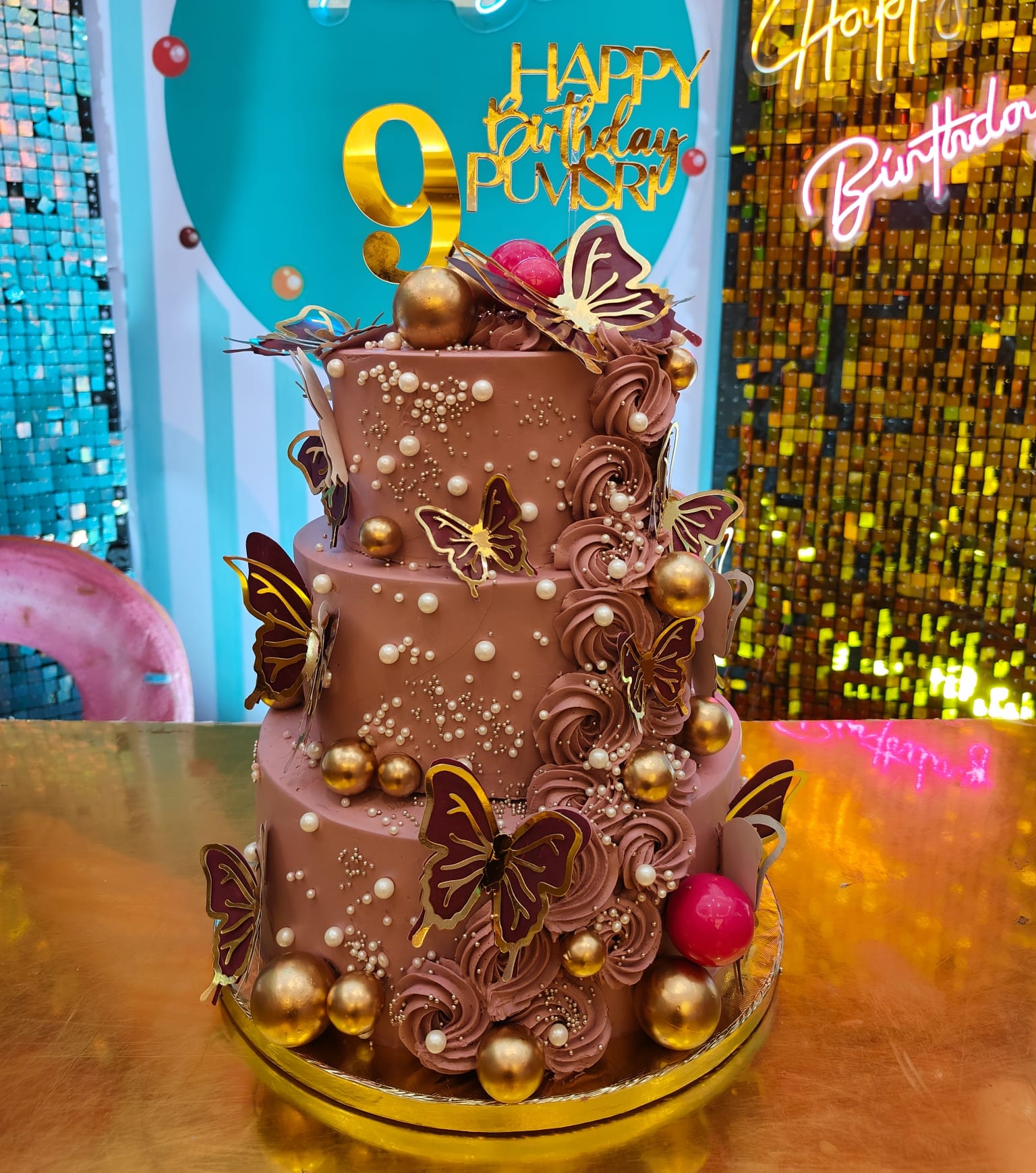 Chocolate Butterfly Birthday Cake