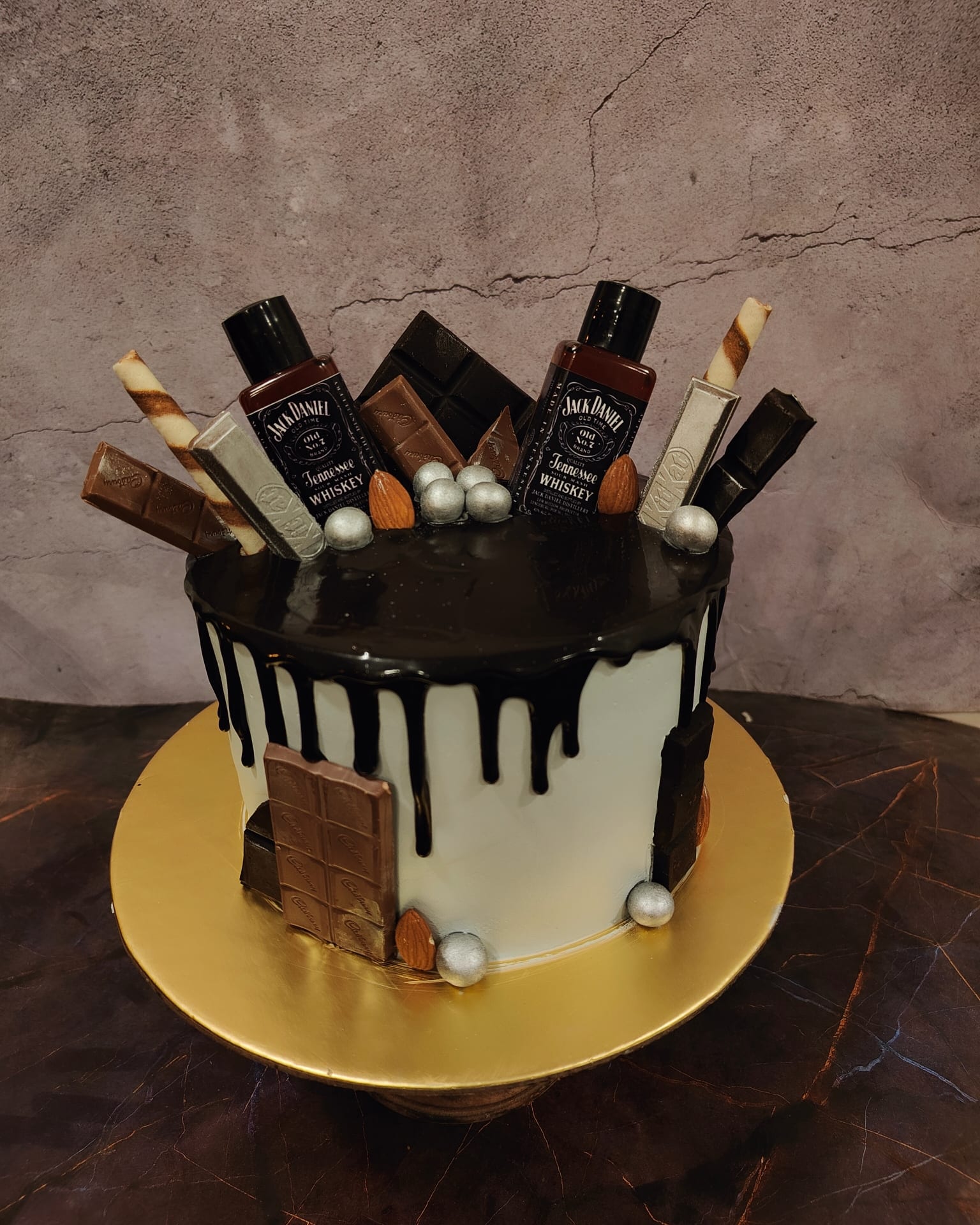 Chocolate Whiskey Drip Cake