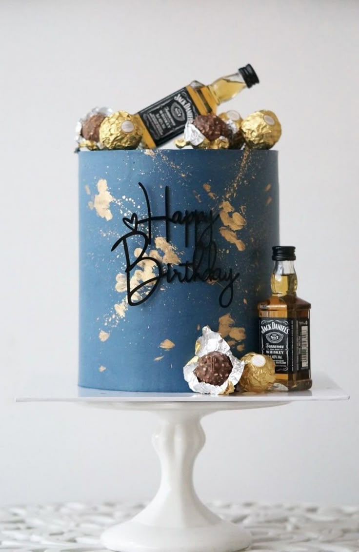 Whiskey & Chocolate Birthday Cake
