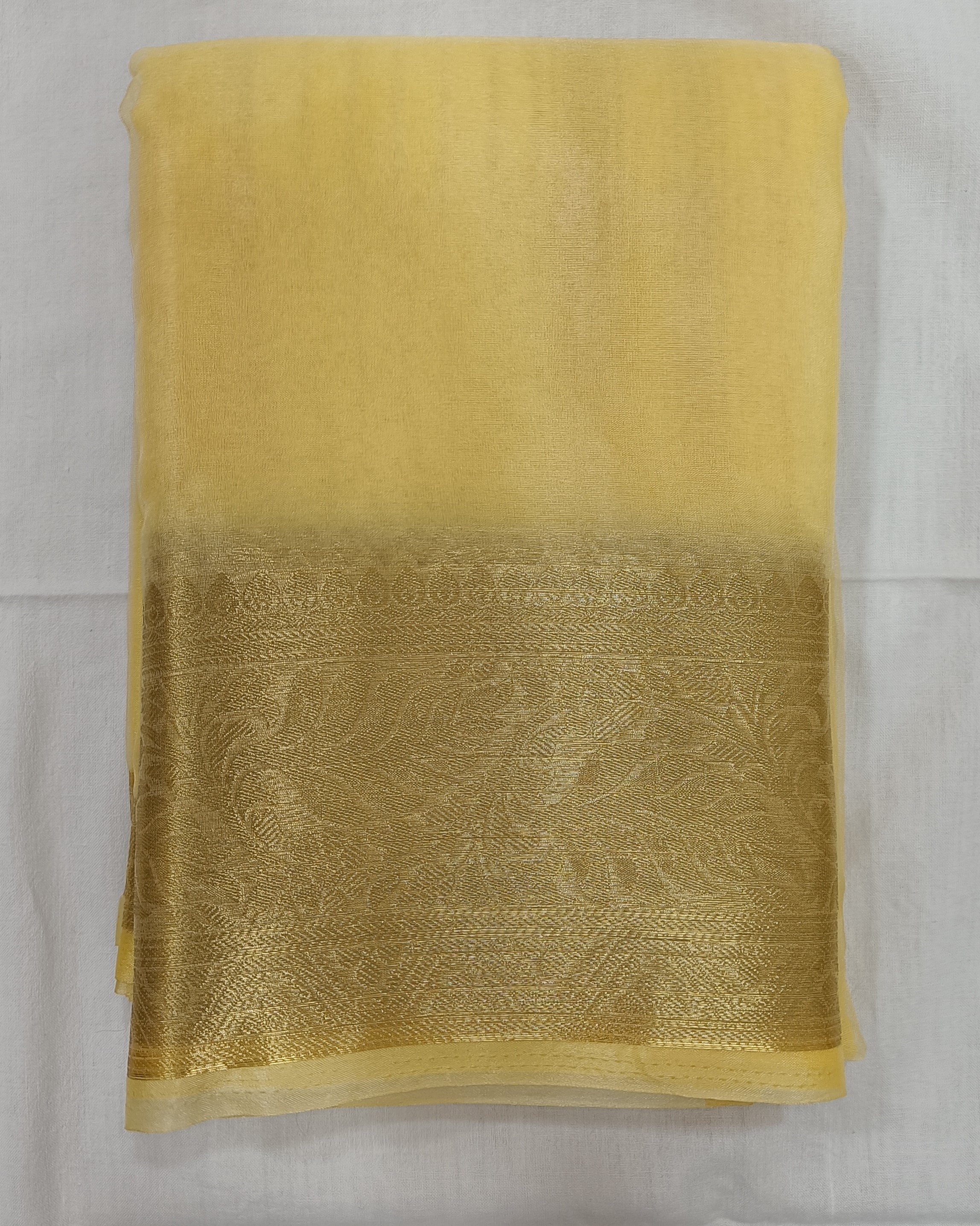 Yellow Organza Saree
