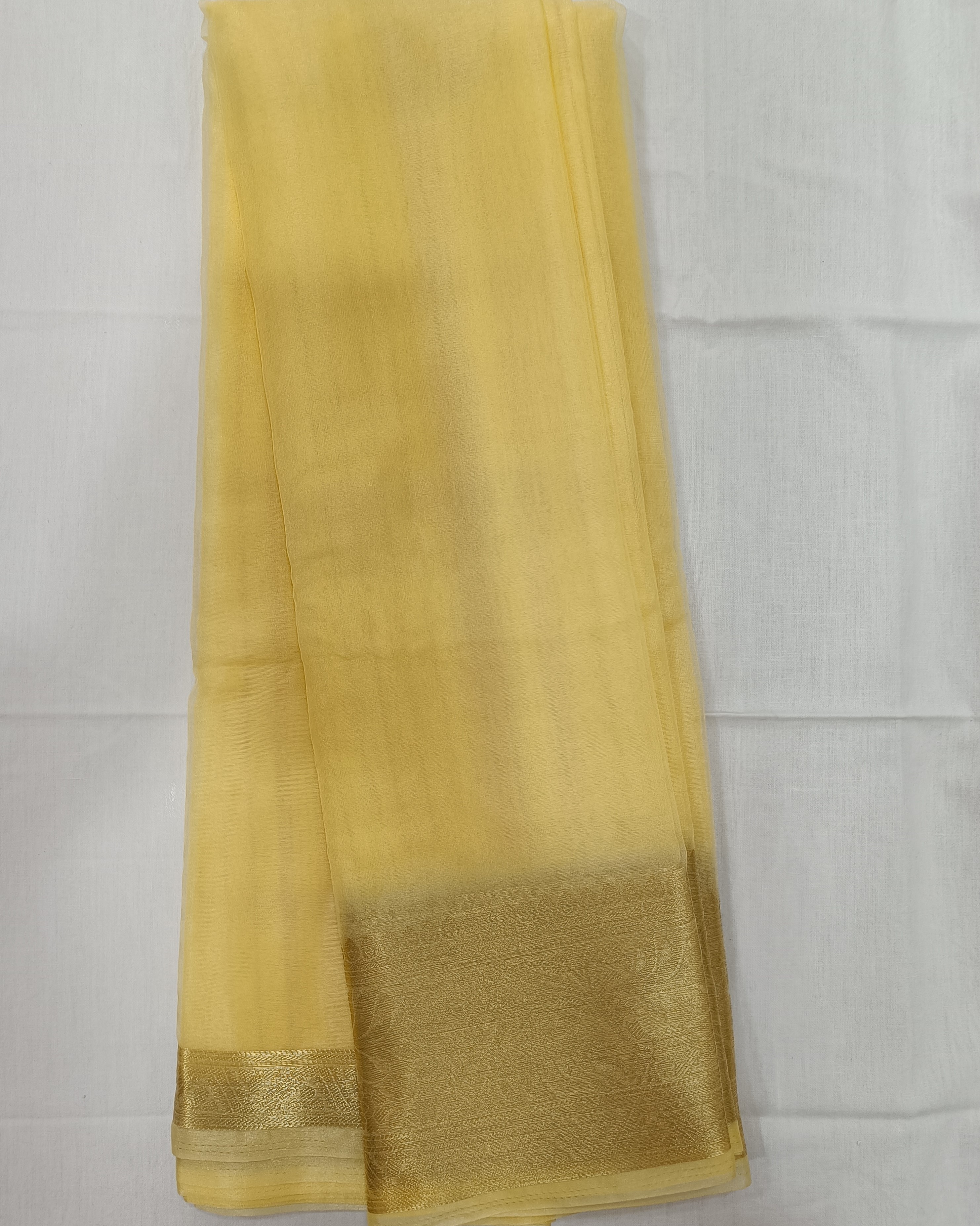 Yellow Organza Saree