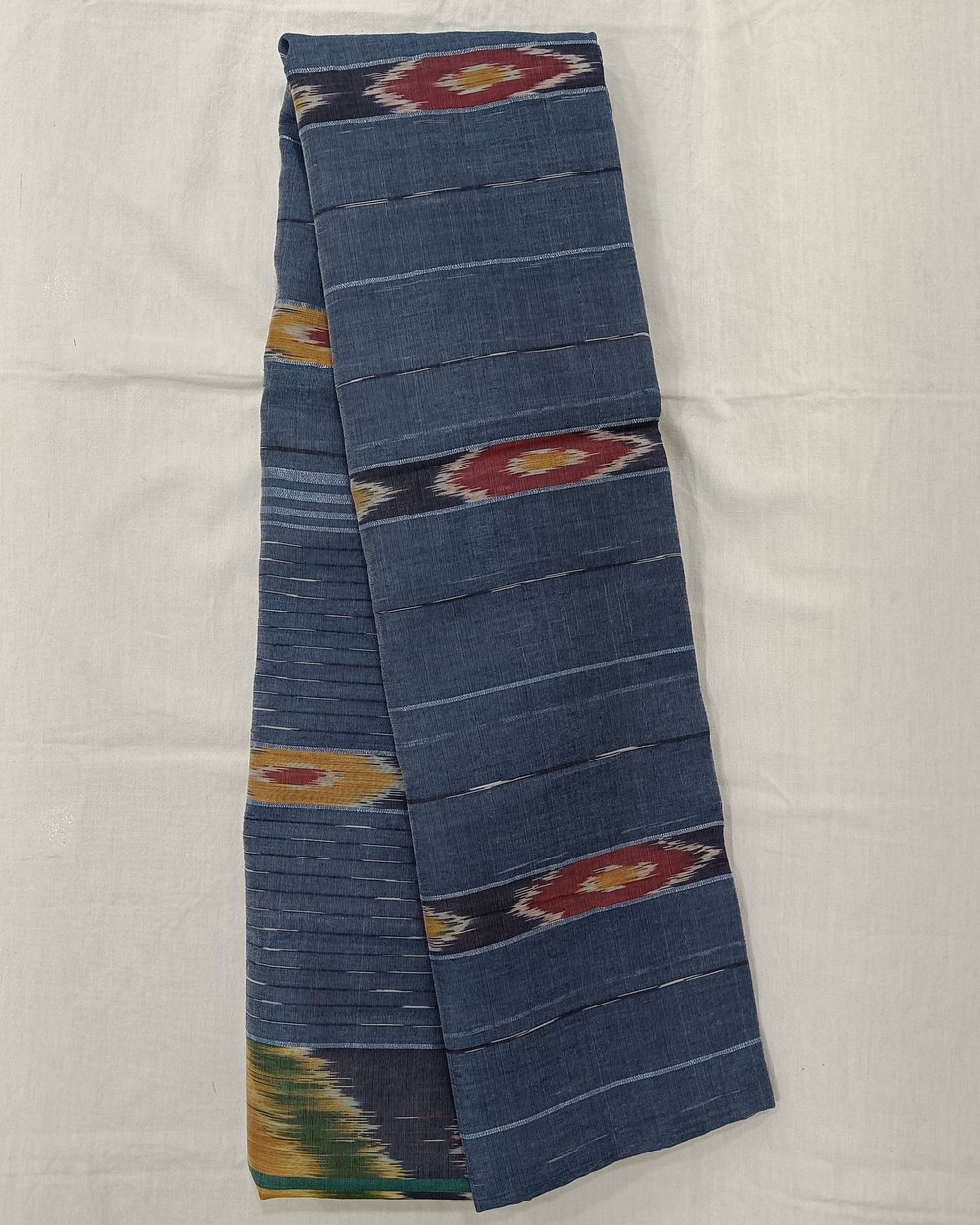 Blue Cotton Blended Saree With Popular Sambalpuri Kotki Work