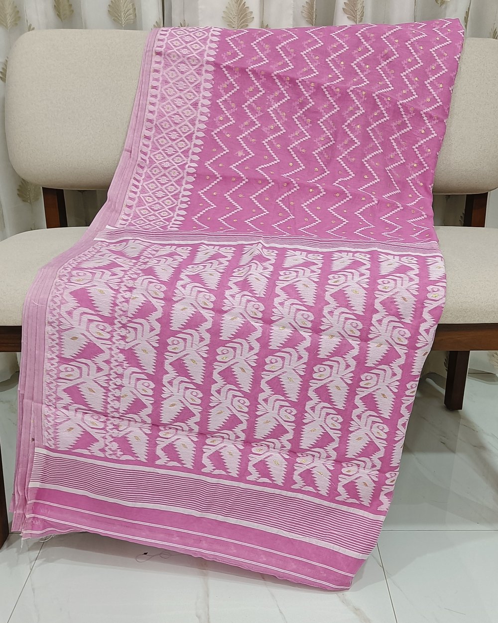 Pink Color Soft Jamdani Saree