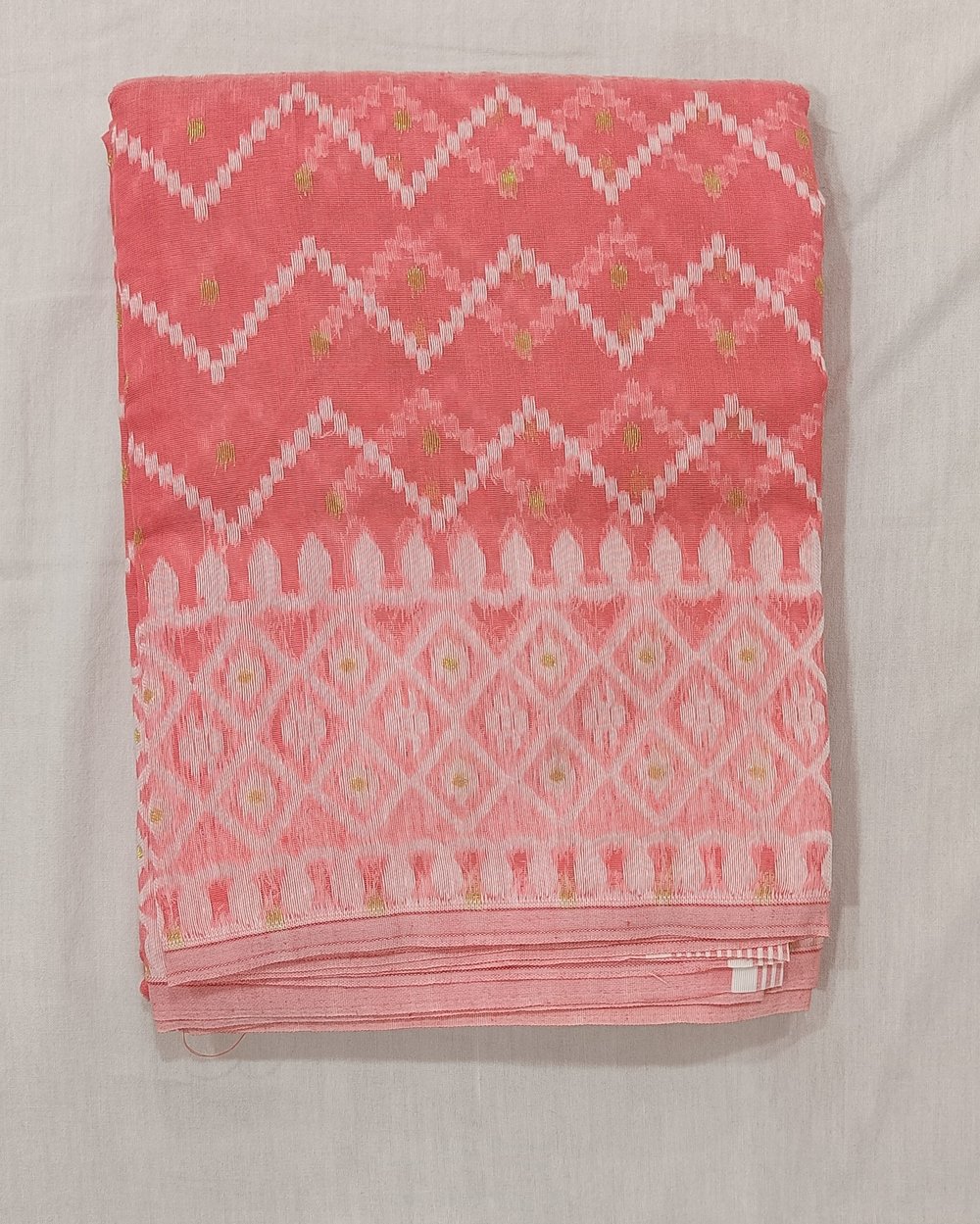 Peach Color Soft Jamdani Saree