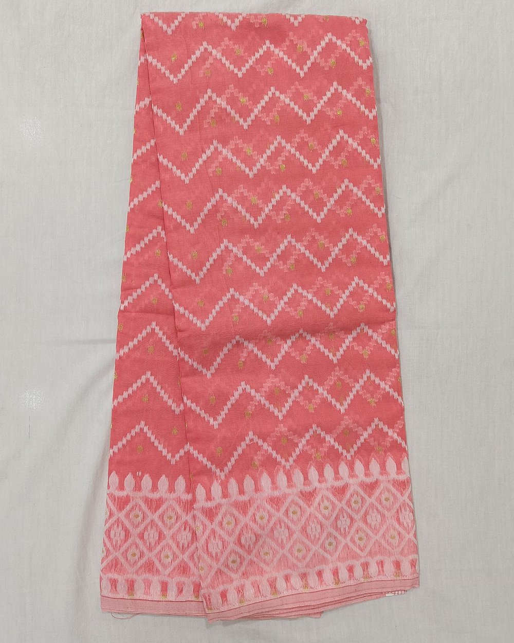 Peach Color Soft Jamdani Saree