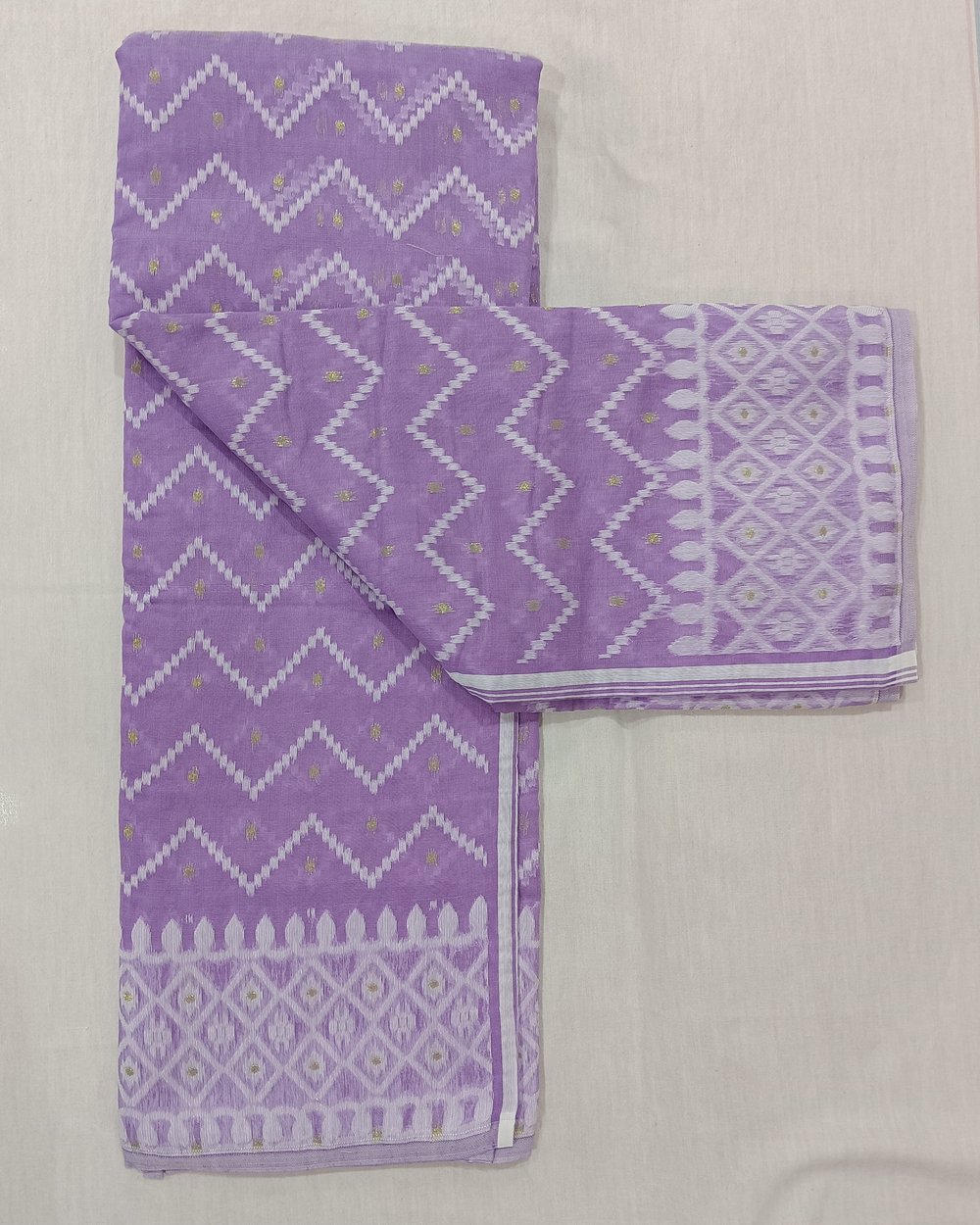 Lavender Color Soft Jamdani Saree