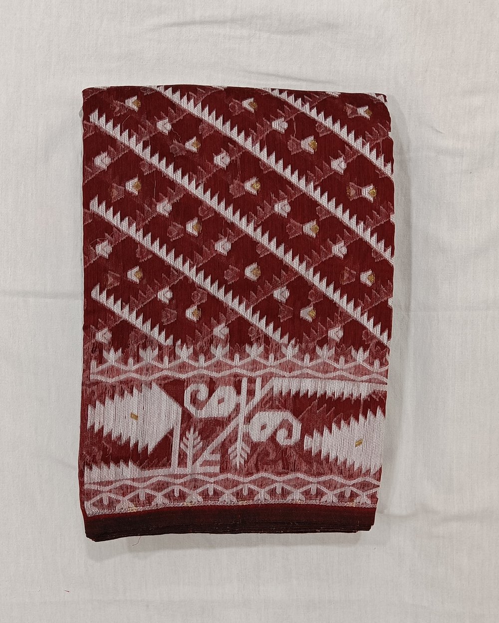 Maroon Color Soft Jamdani Saree