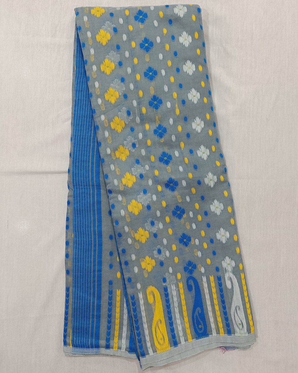 Grey Color Soft Jamdani Saree