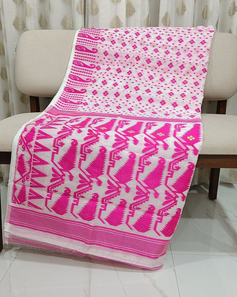 White Color Soft Jamdani Saree