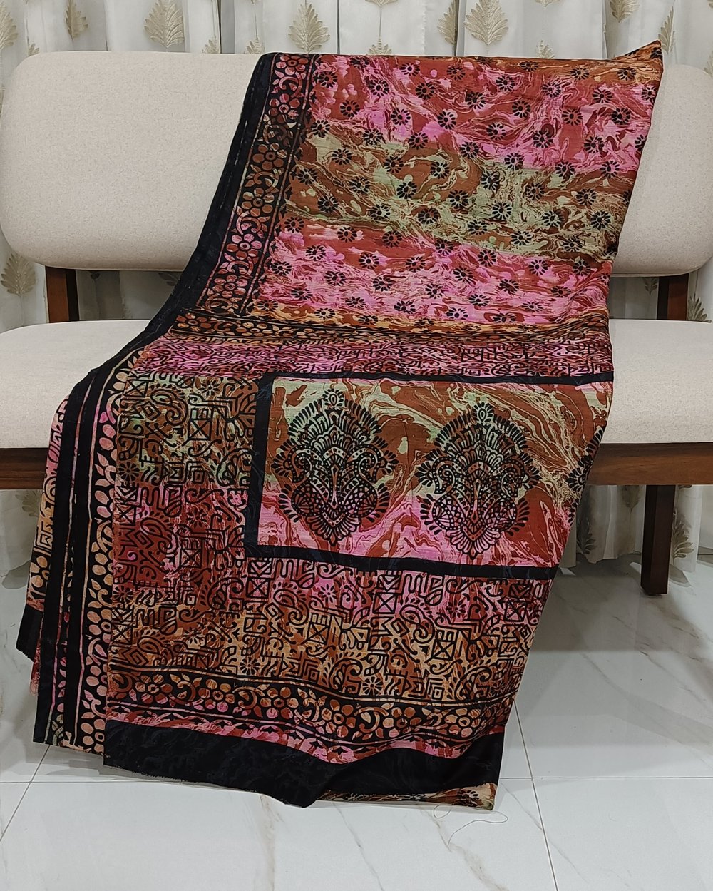 Pure Silk Saree With Multi-Color Print