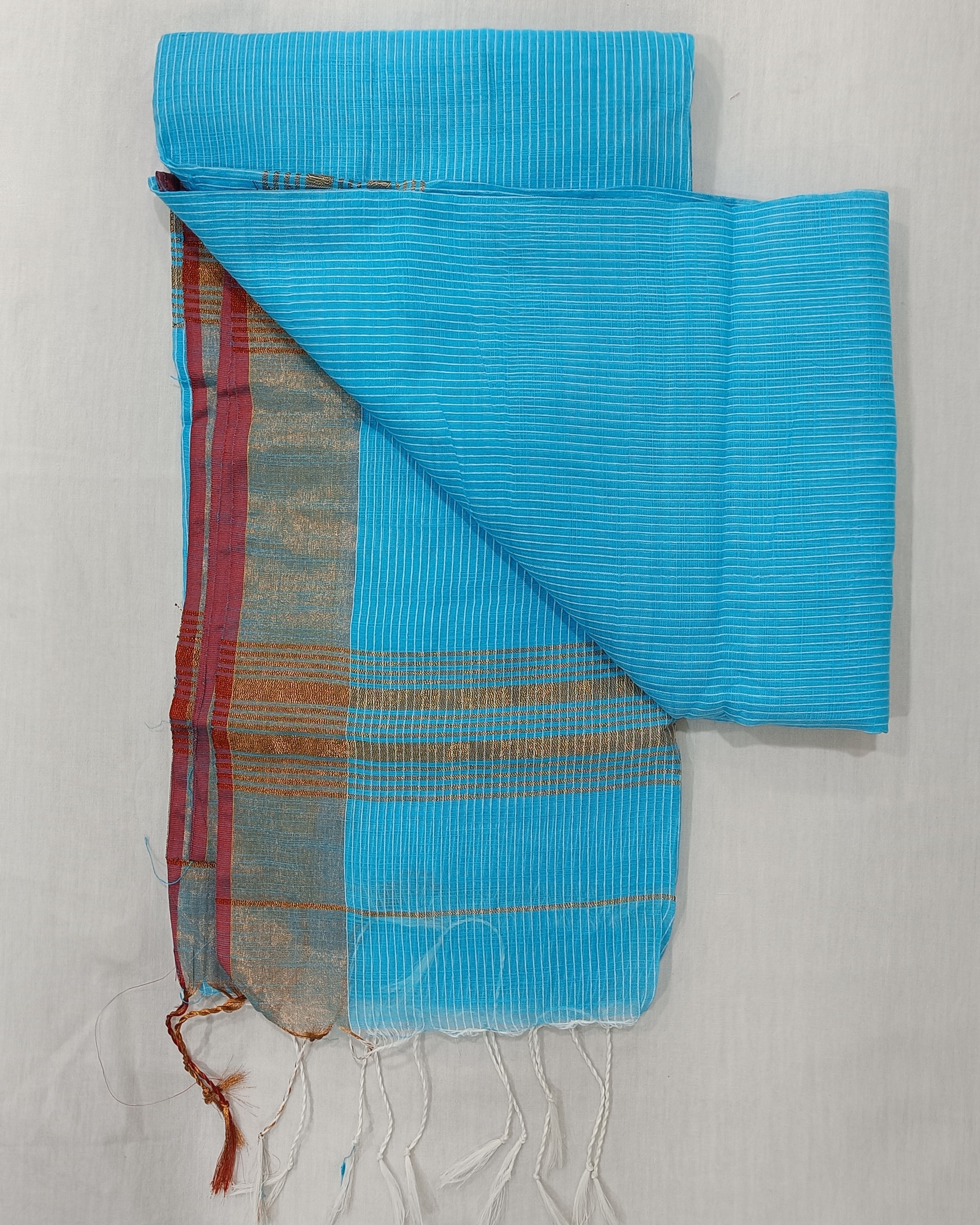 Light Blue Cotton Kota Saree