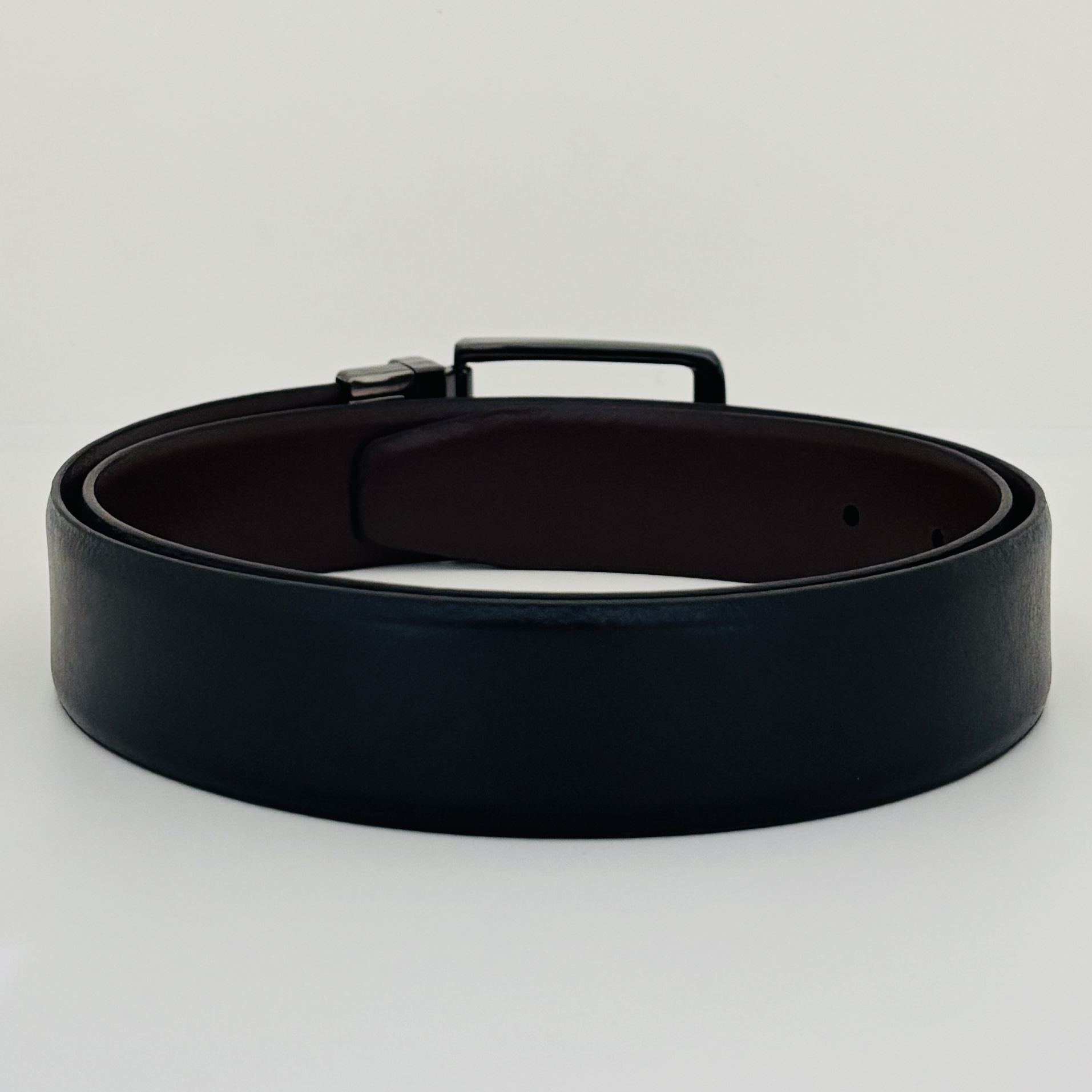 St. Valentine Men’s Reversible Belt – Genuine Leather | Smooth Black & Rich Brown | Dual-Color with Swivel Buckle