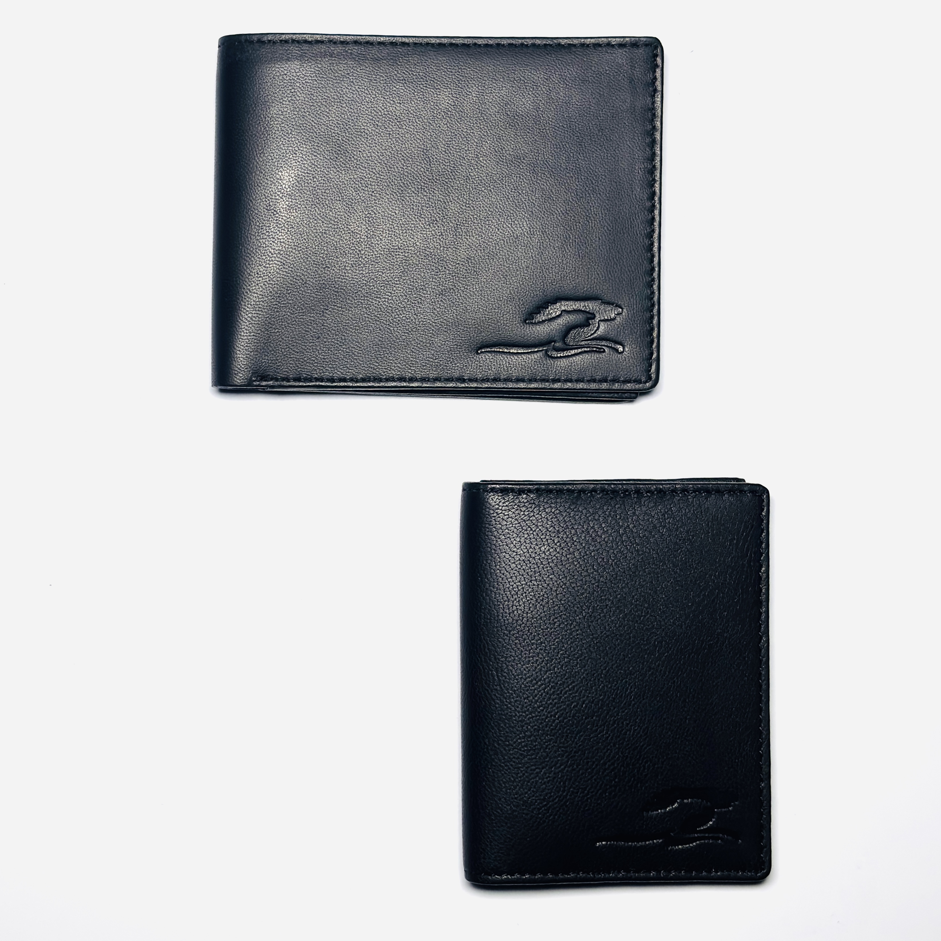 Macado DuoPack Leather Wallet Set – Bifold & Vertical Elegance with Signature Branding