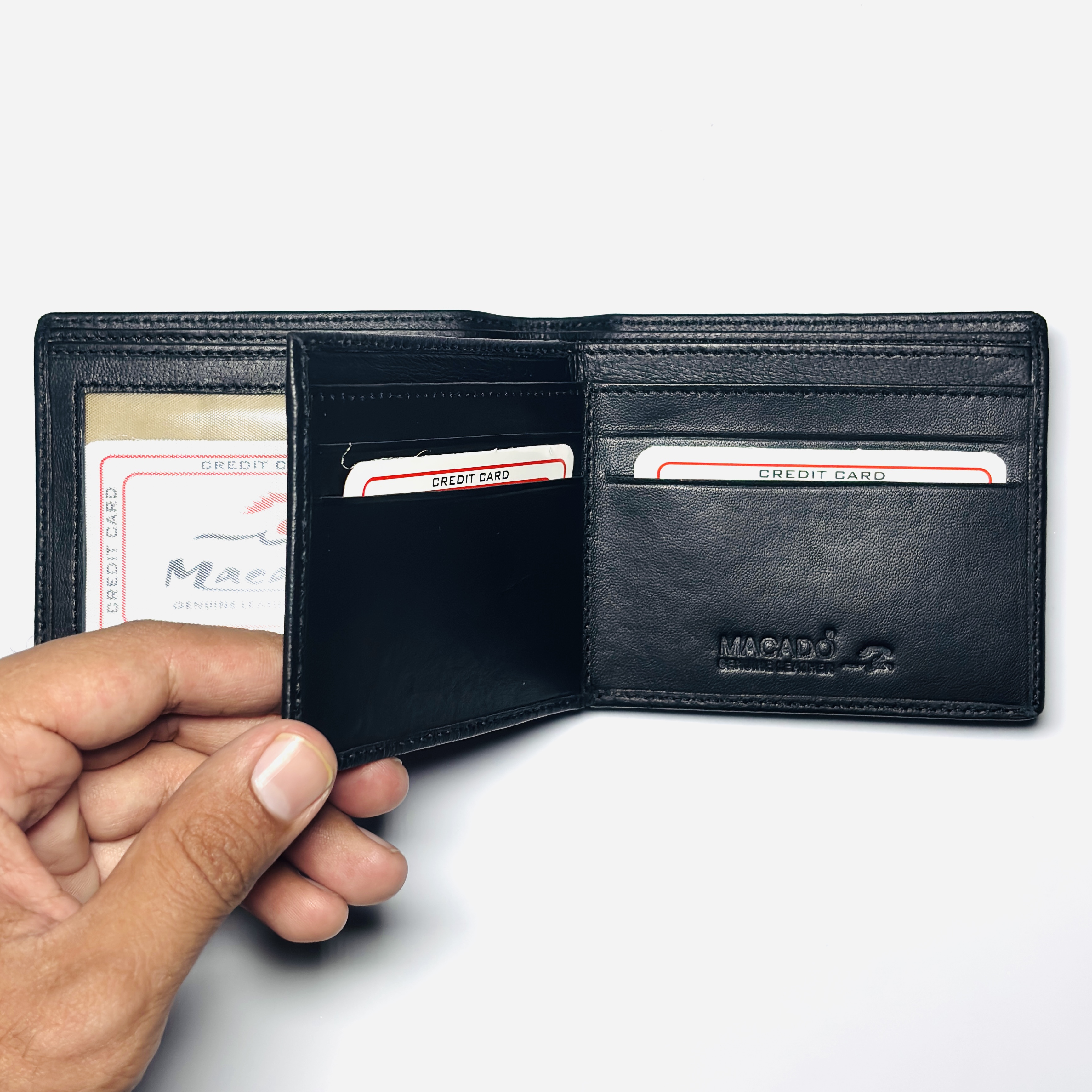 Macado DuoPack Leather Wallet Set – Bifold & Vertical Elegance with Signature Branding