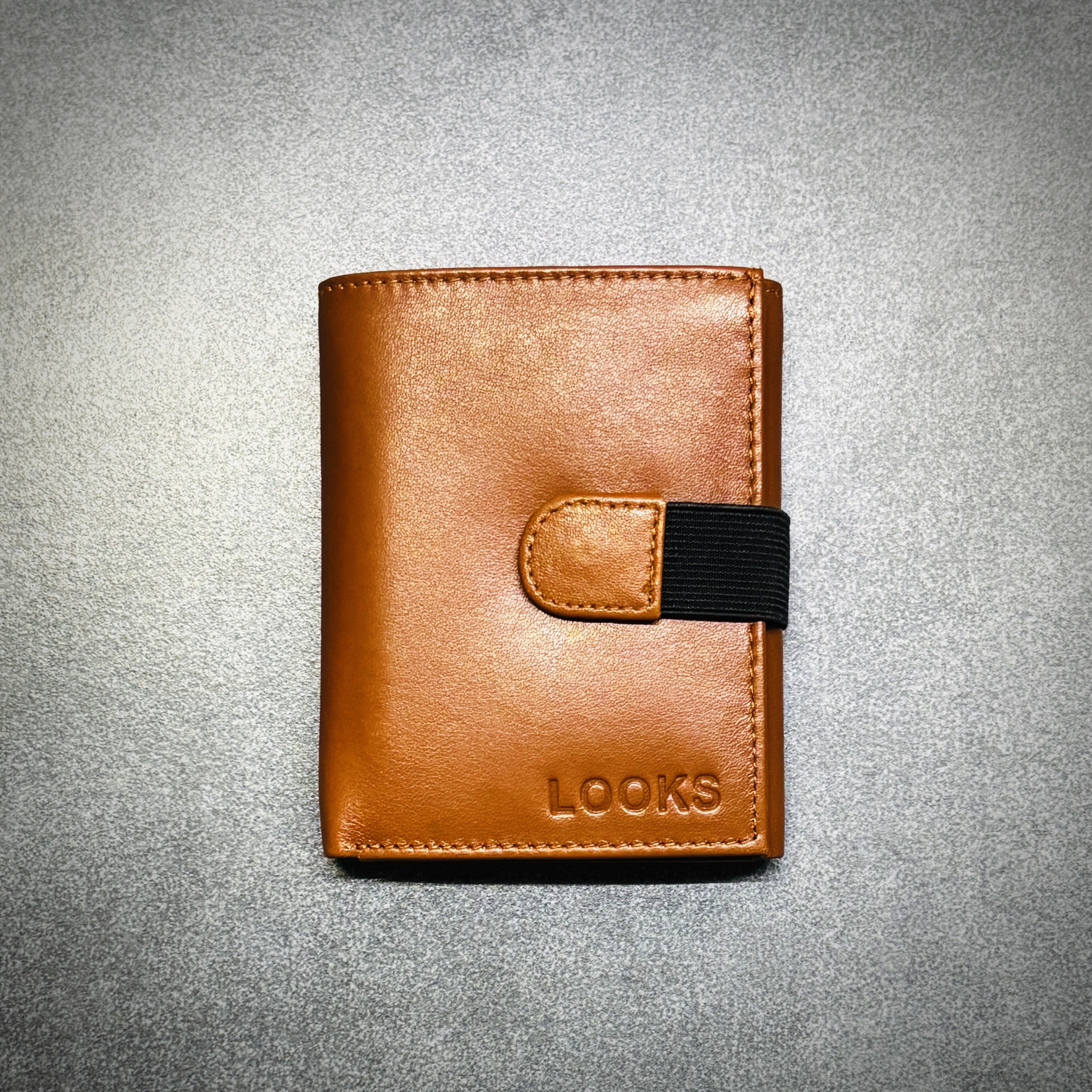 LOOKS Men’s Triple-Fold Leather Wallet – Tan Wallet with Multiple Card Slots & Secure Coin Pocket