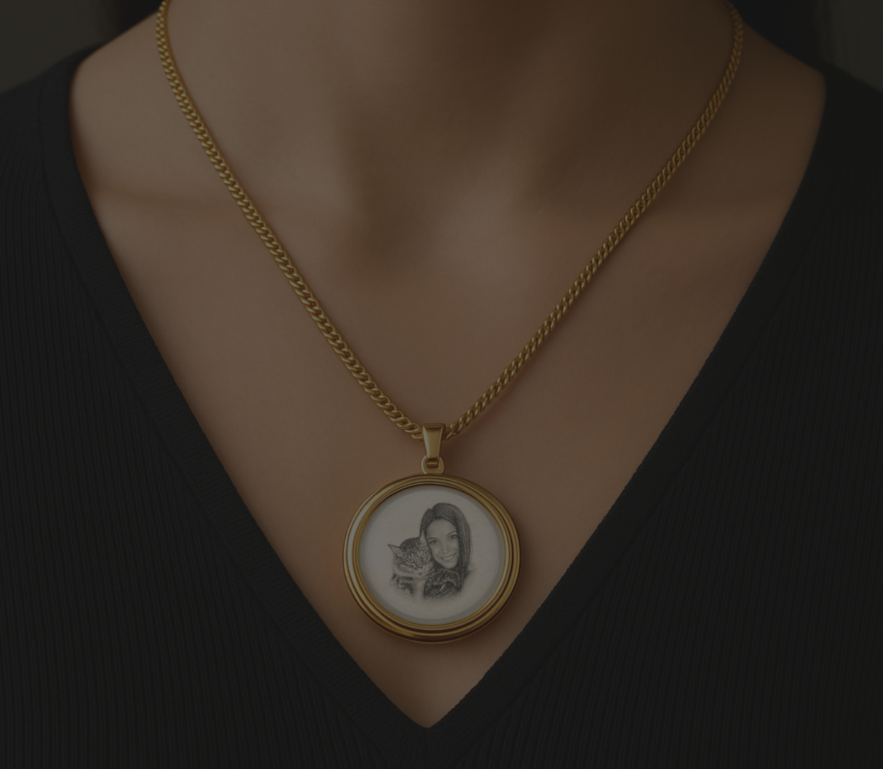 Micro Portrait Necklace