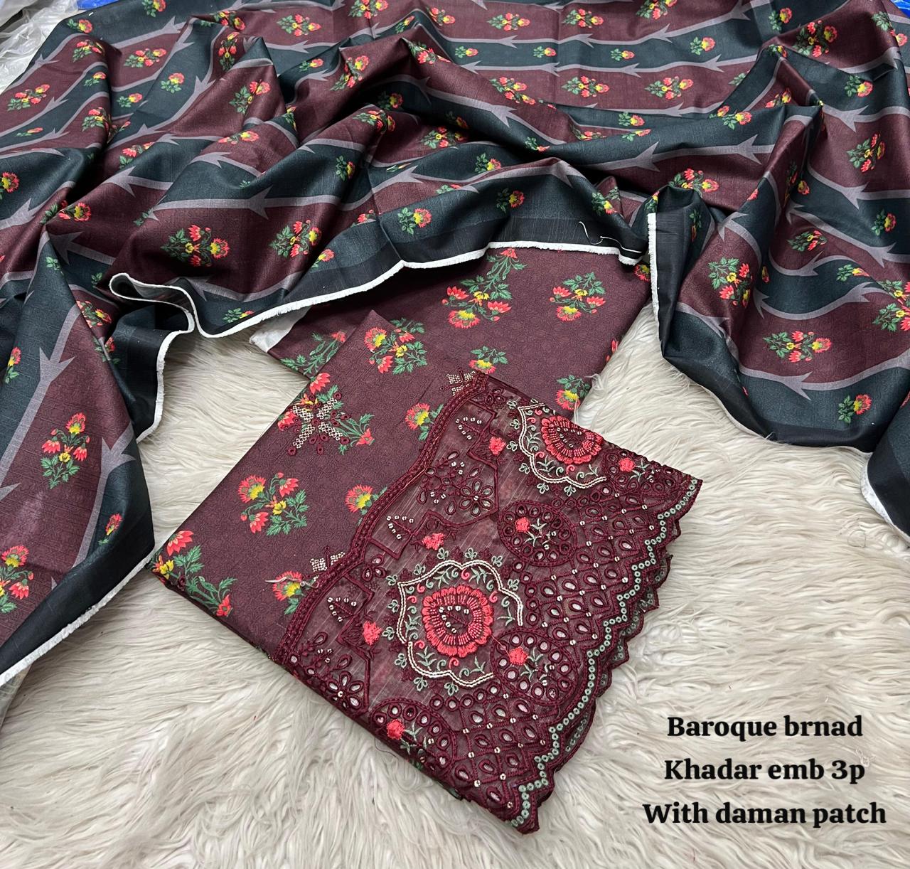 Baroque Brand Khadar Embroidered 3-Piece Set