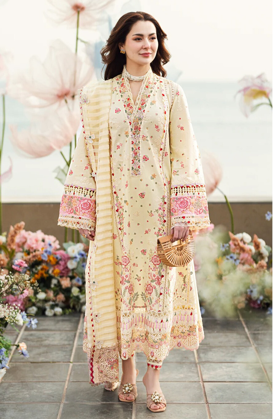 Embroidered Floral Lawn Suit