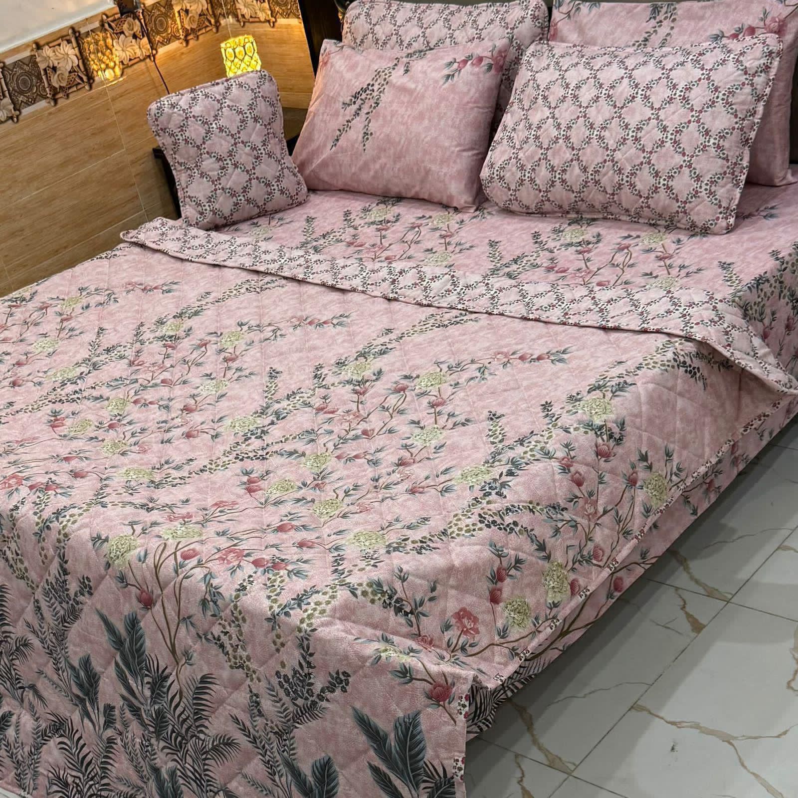 Floral Printed Bedspread Set
