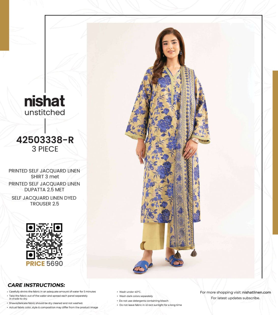 Nishat Self Jacquard FCD-01