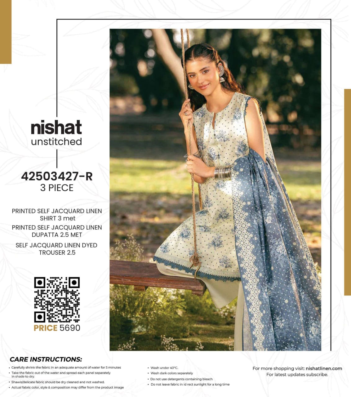 Nishat Self Jacquard FCD-09