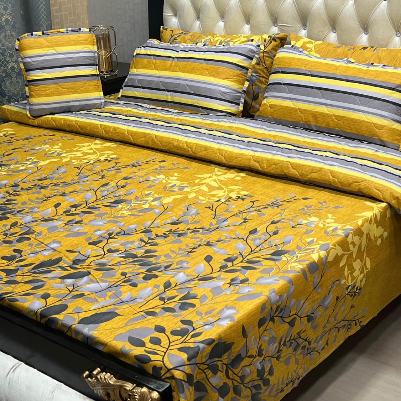 Luxury Yellow Modern Bed Sheet Set