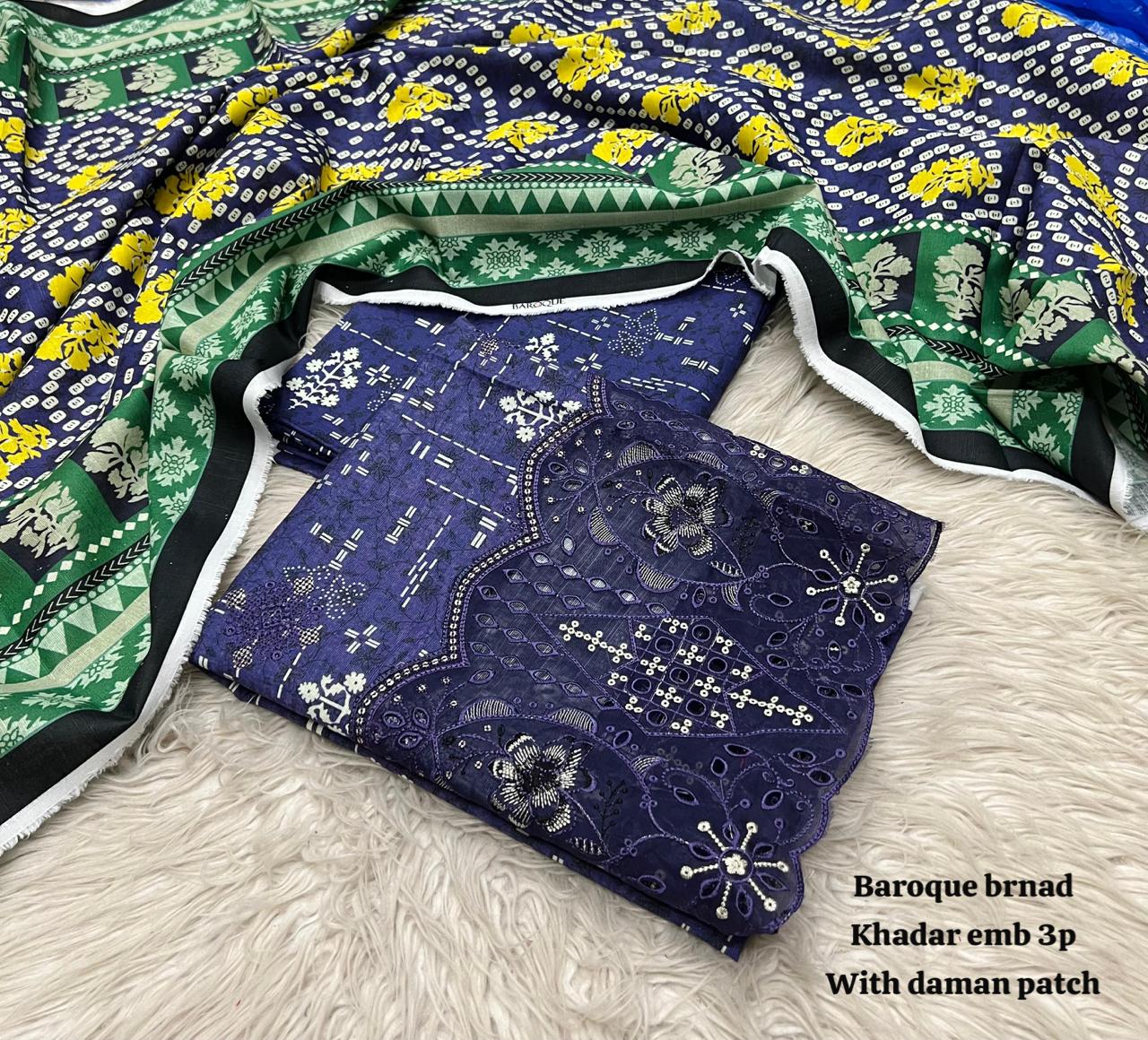 Baroque Brand Khadar Embroidered 3-Piece Suit