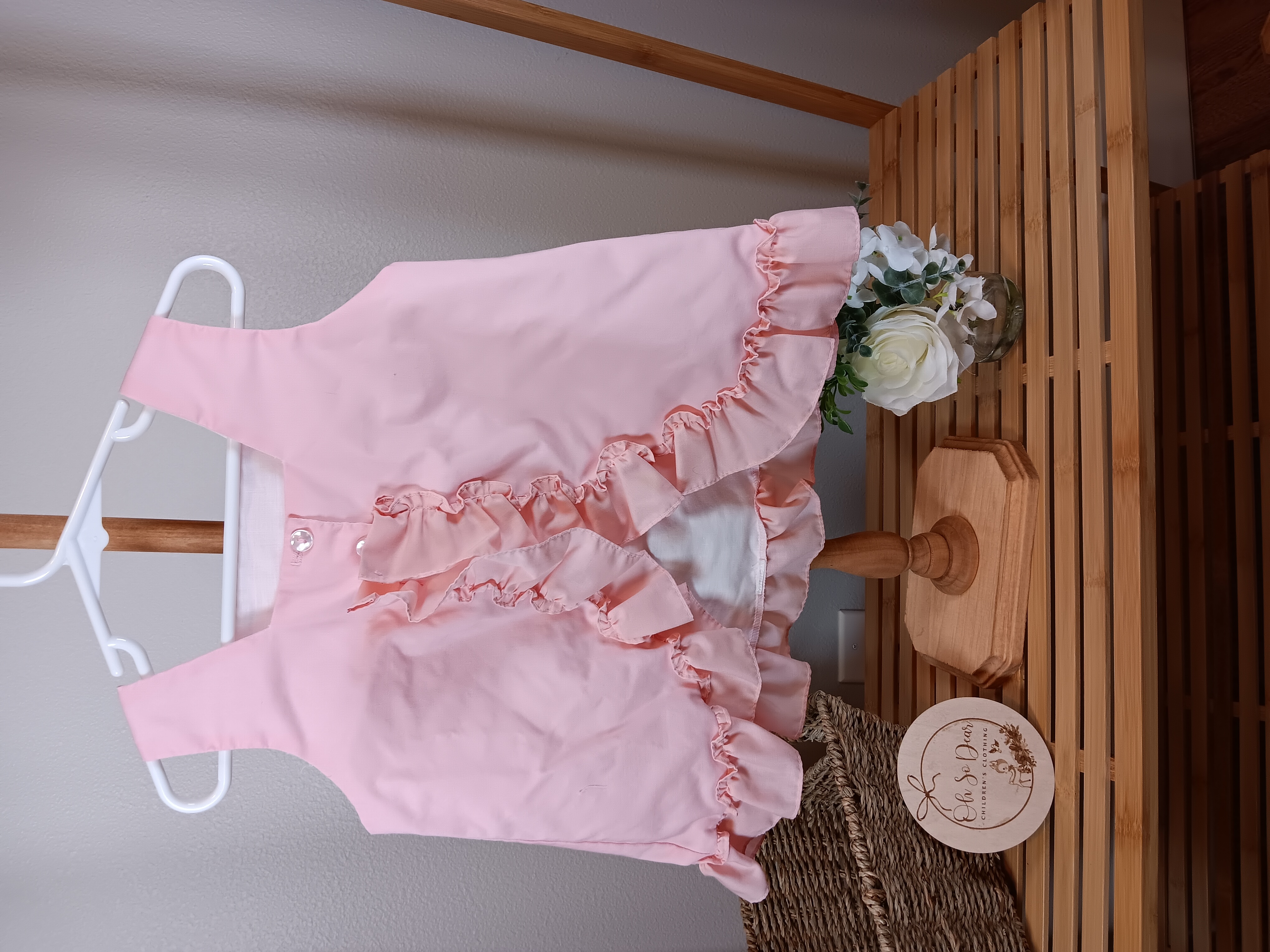 Vintage toddletime by Pennys pink with flowers tunic dress guessing 2T good condition