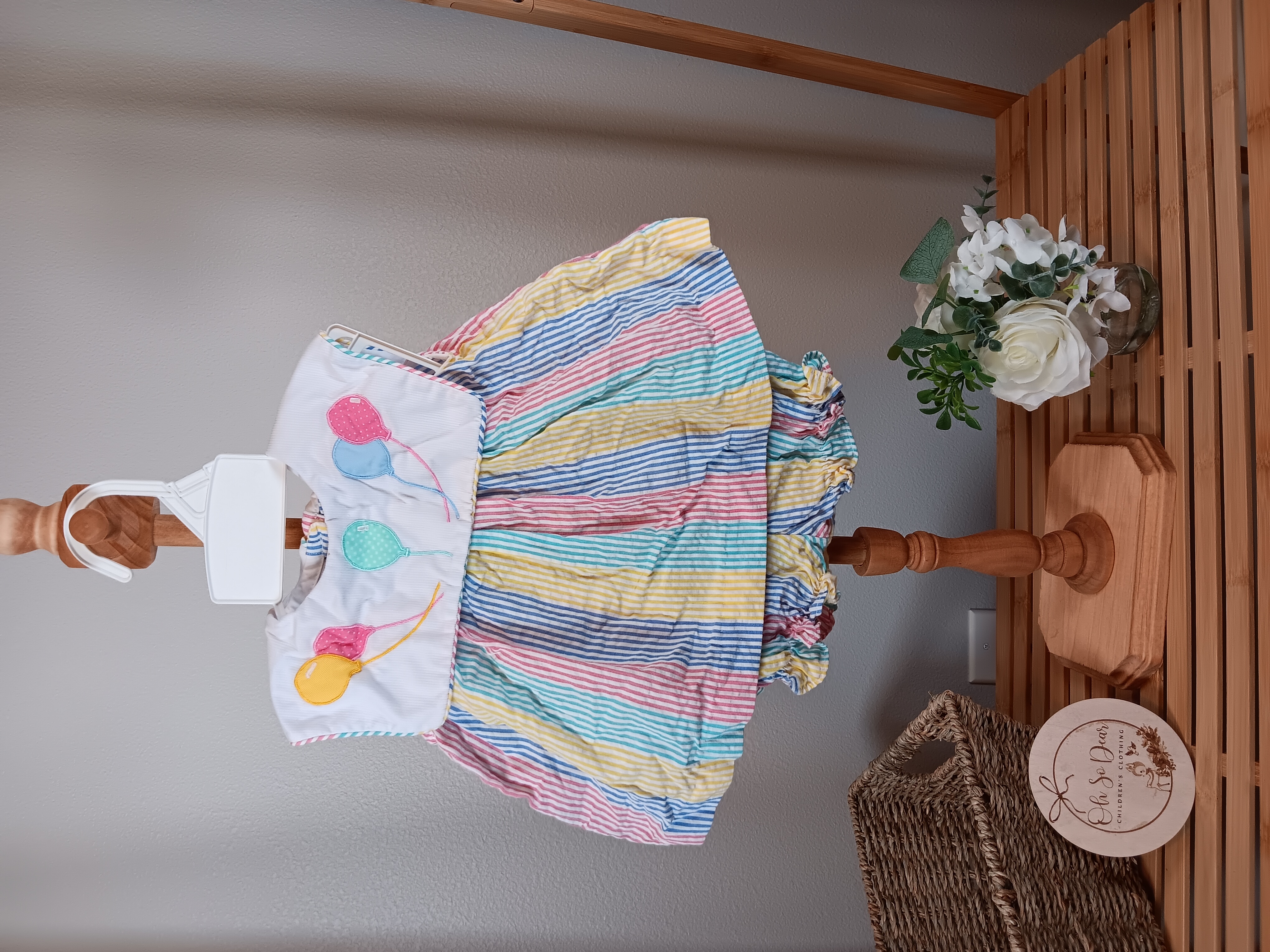 Samara striped dress with balloons size 3 to 6 months with bloomers Very good used condition 