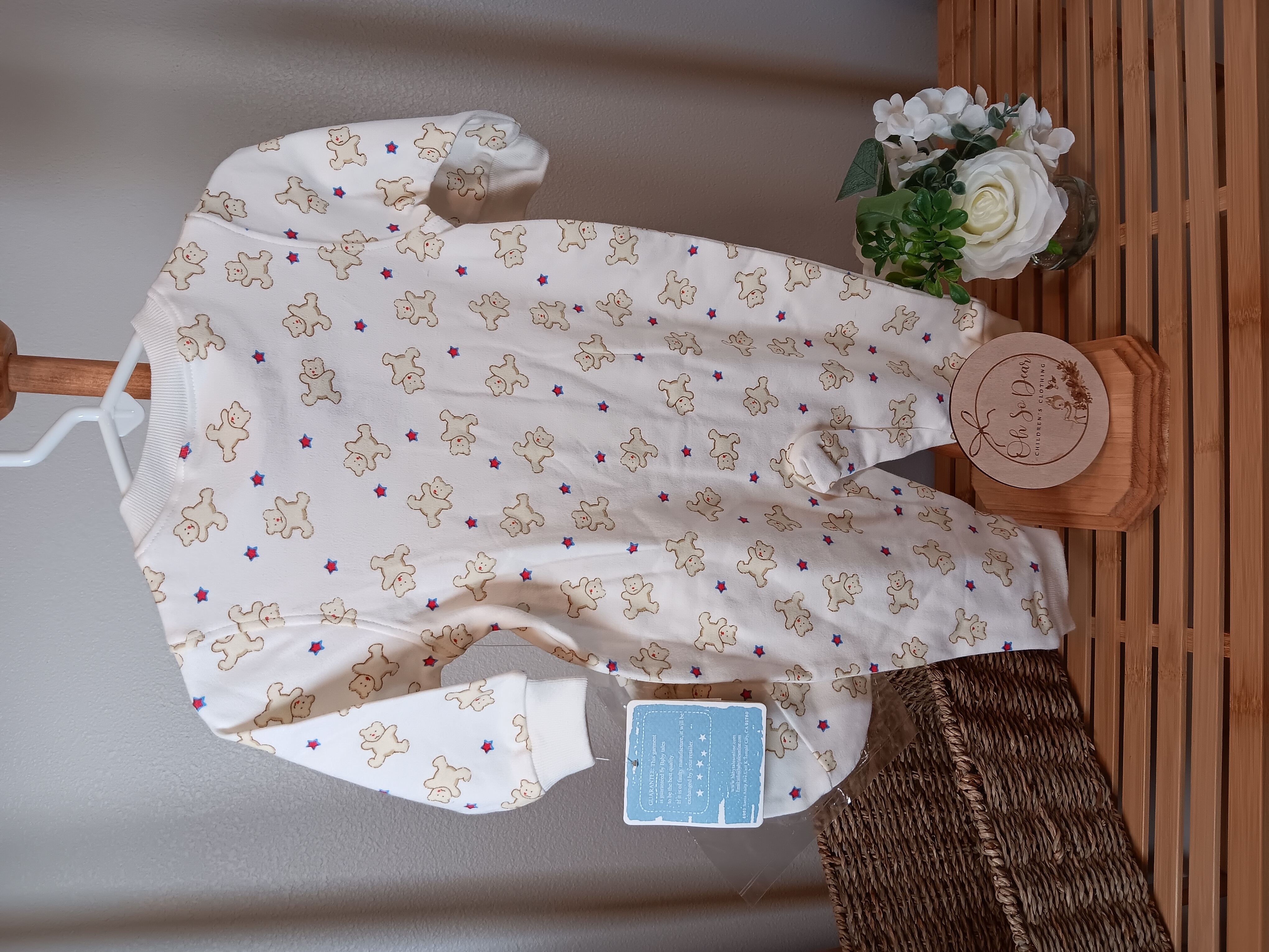 Patriotic Teddy Bears Ivory with hat by Baby Tales 3 months