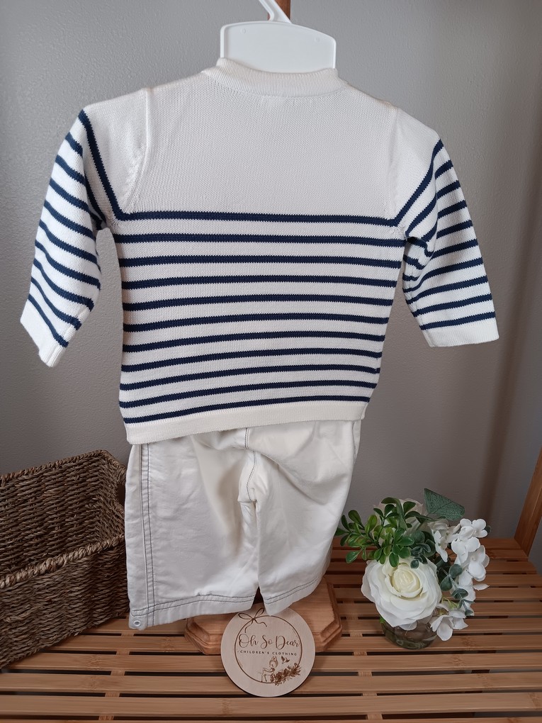 Boys 2 piece Gap beige pants set 3 to 6 months