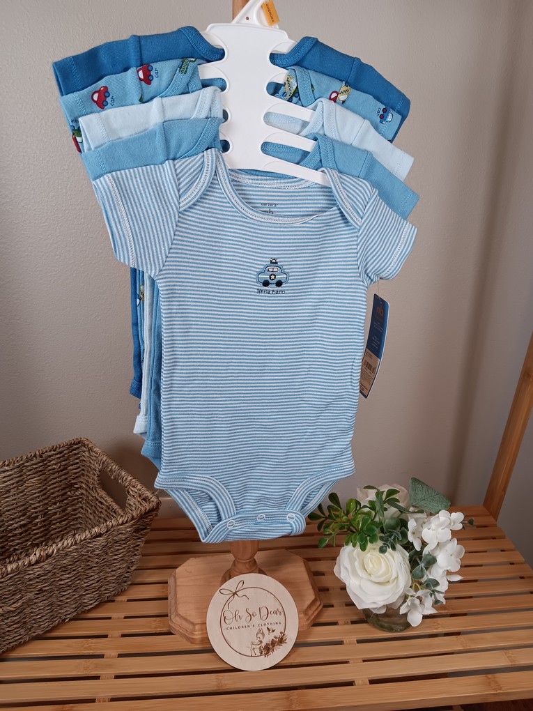 Boys 5 Carters onesies size newborn blue little hero 