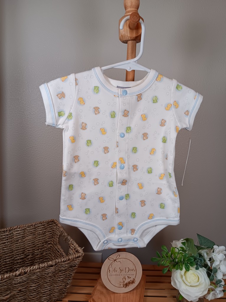 Carters Baby Bubbles onesie 6 months Bear face on bottom 