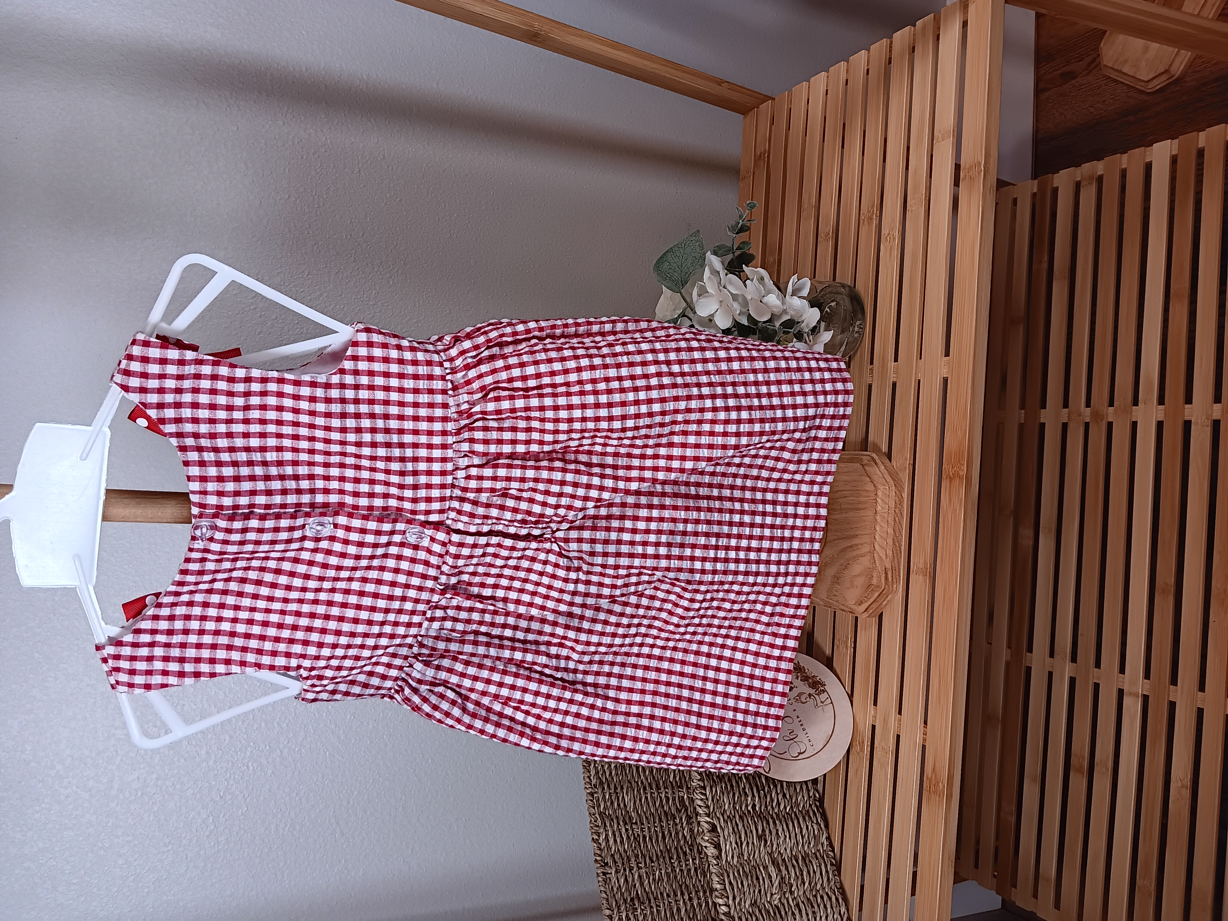 Strawberry Dress with bloomer panties size 18 months by Counting Daisy's 