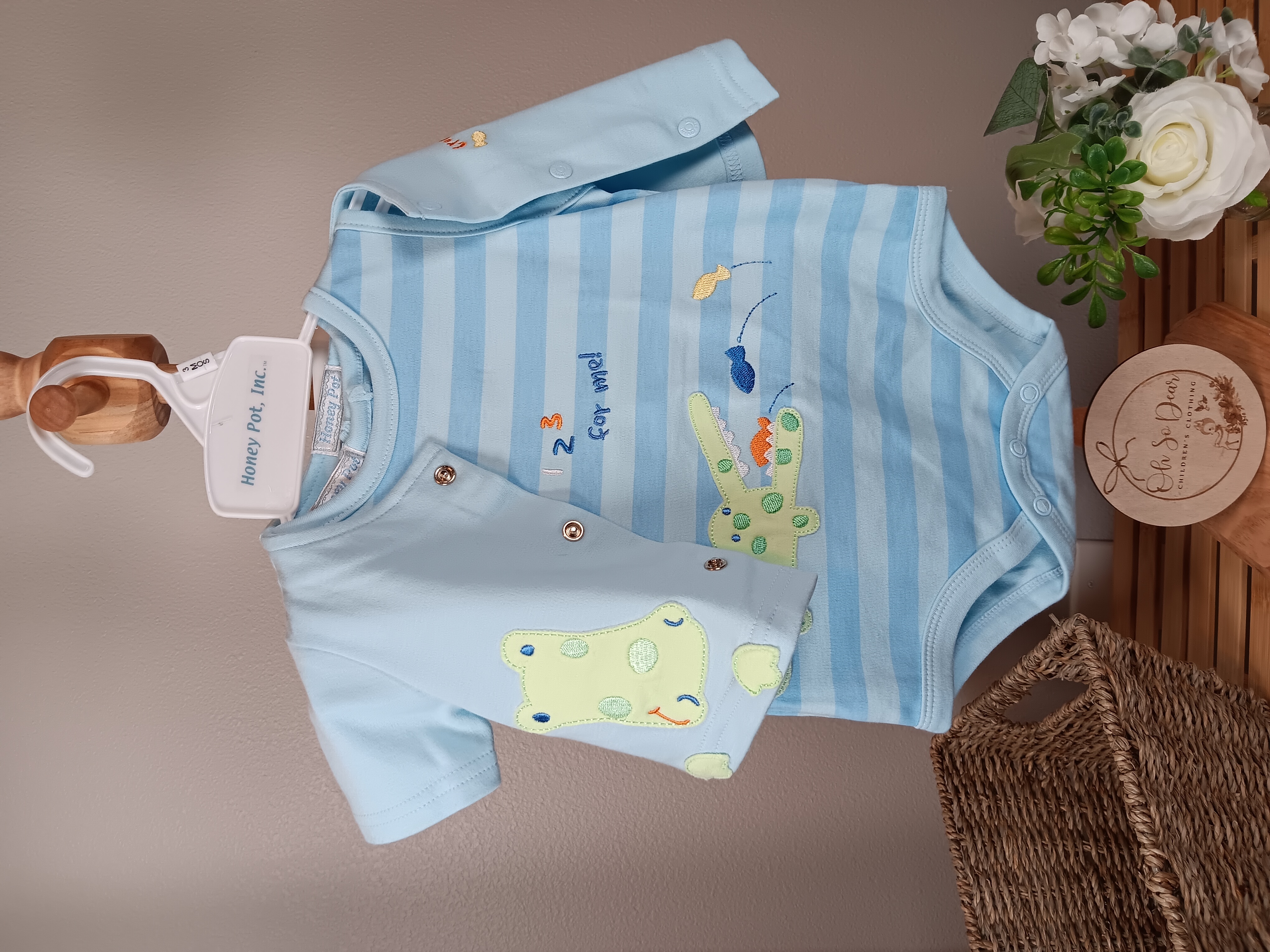 Boys Honey Pots Alligator 3 piece set size 3 months