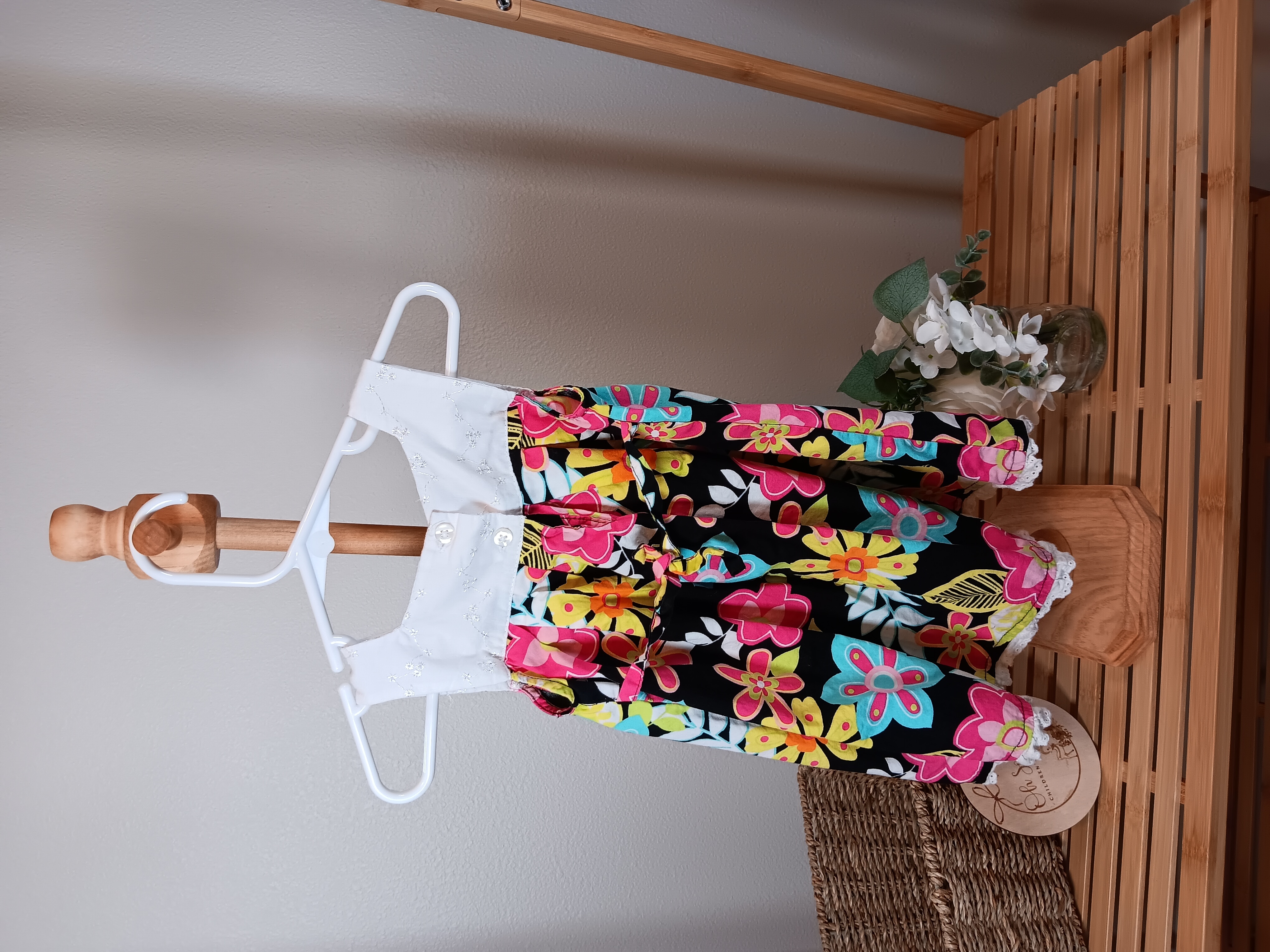 Youngland Baby brand size 24 months with Flowers and Tie back accents