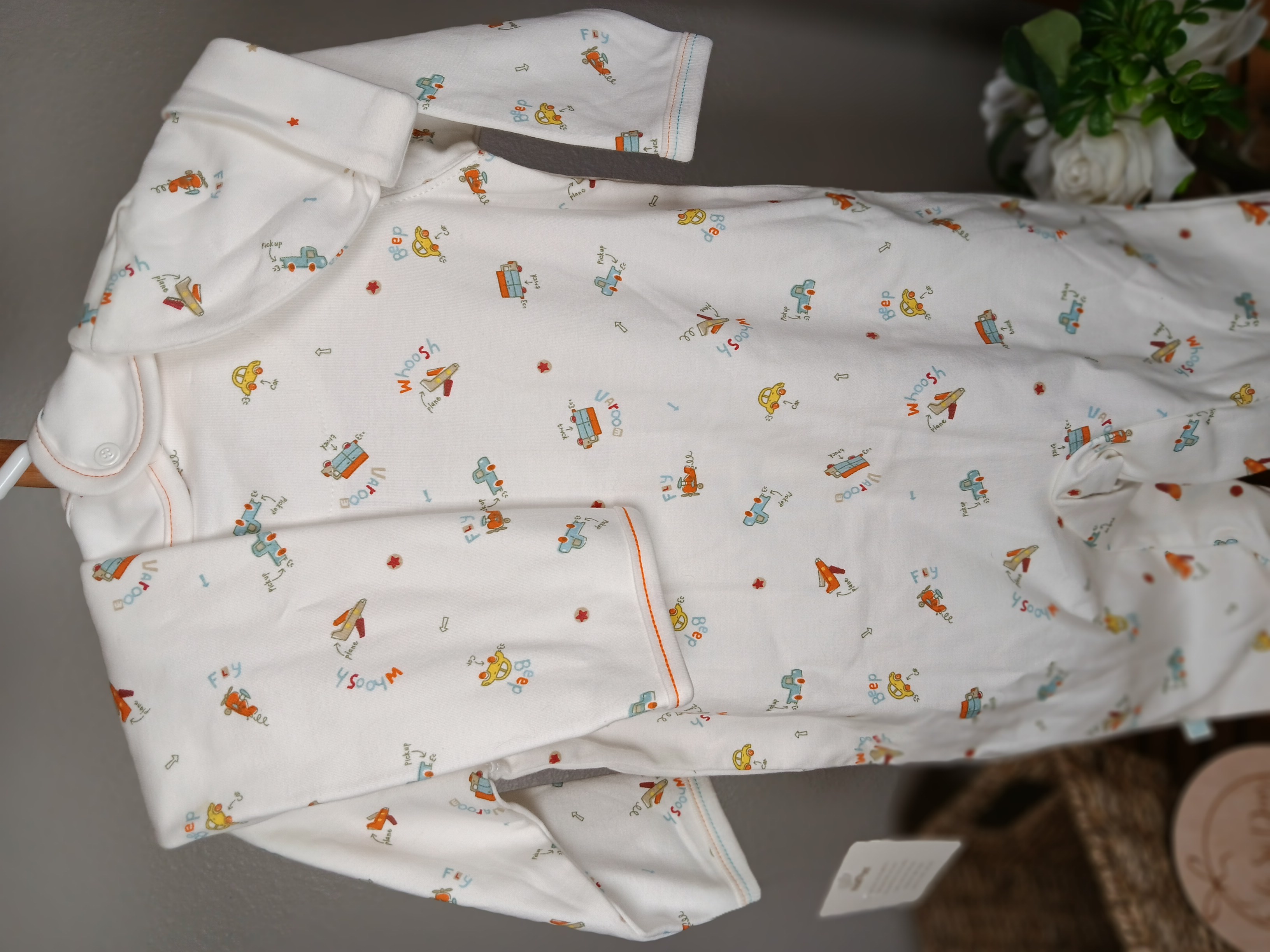 4 piece set by Healthtex.  Sleeper, Bib, Hat, and Burb cloth NWT size 6 to 9 months medium weight sleeper