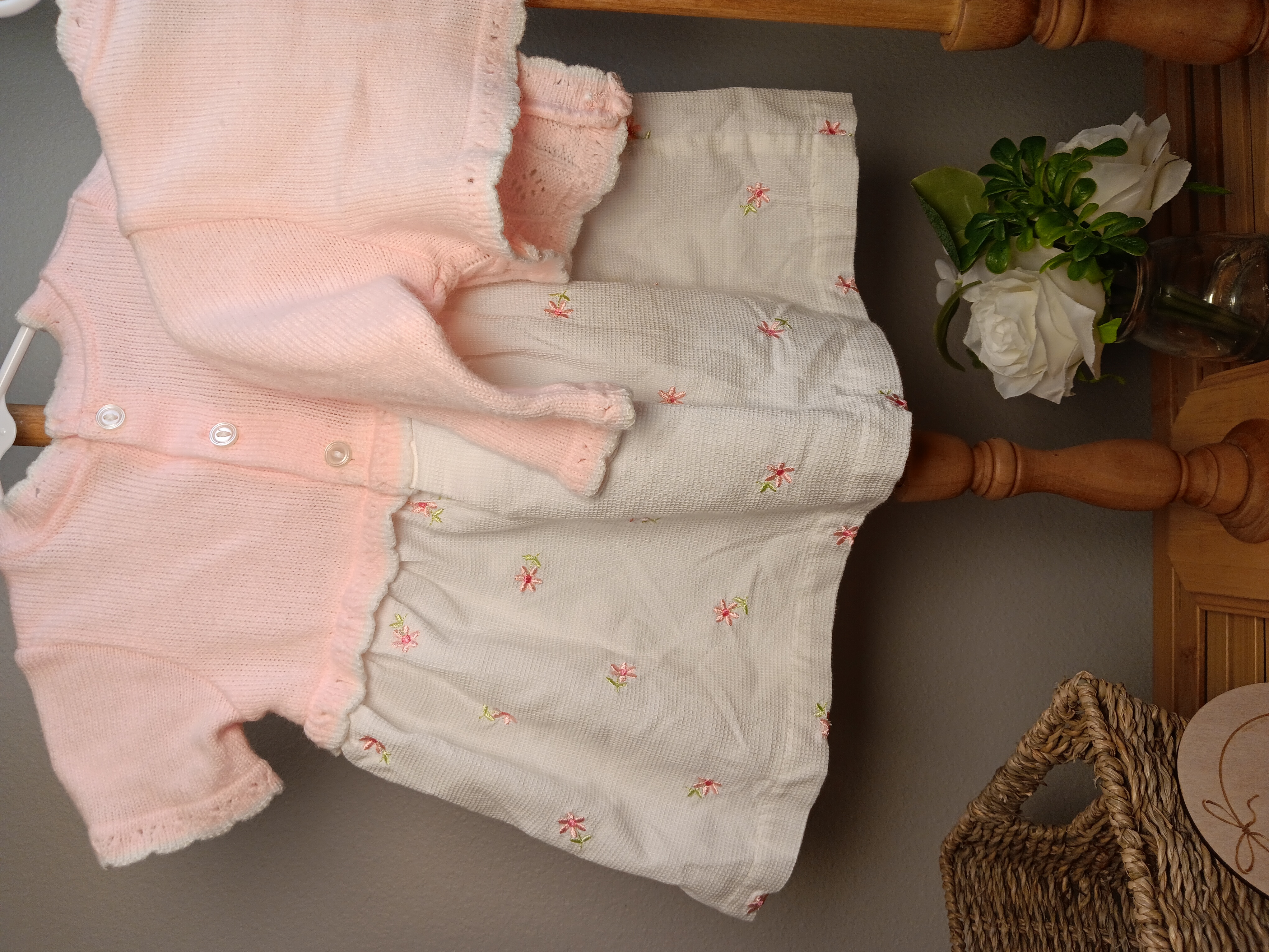 Pink Knitted Baby Dress by BT Kids size guessing 6 to 9 months