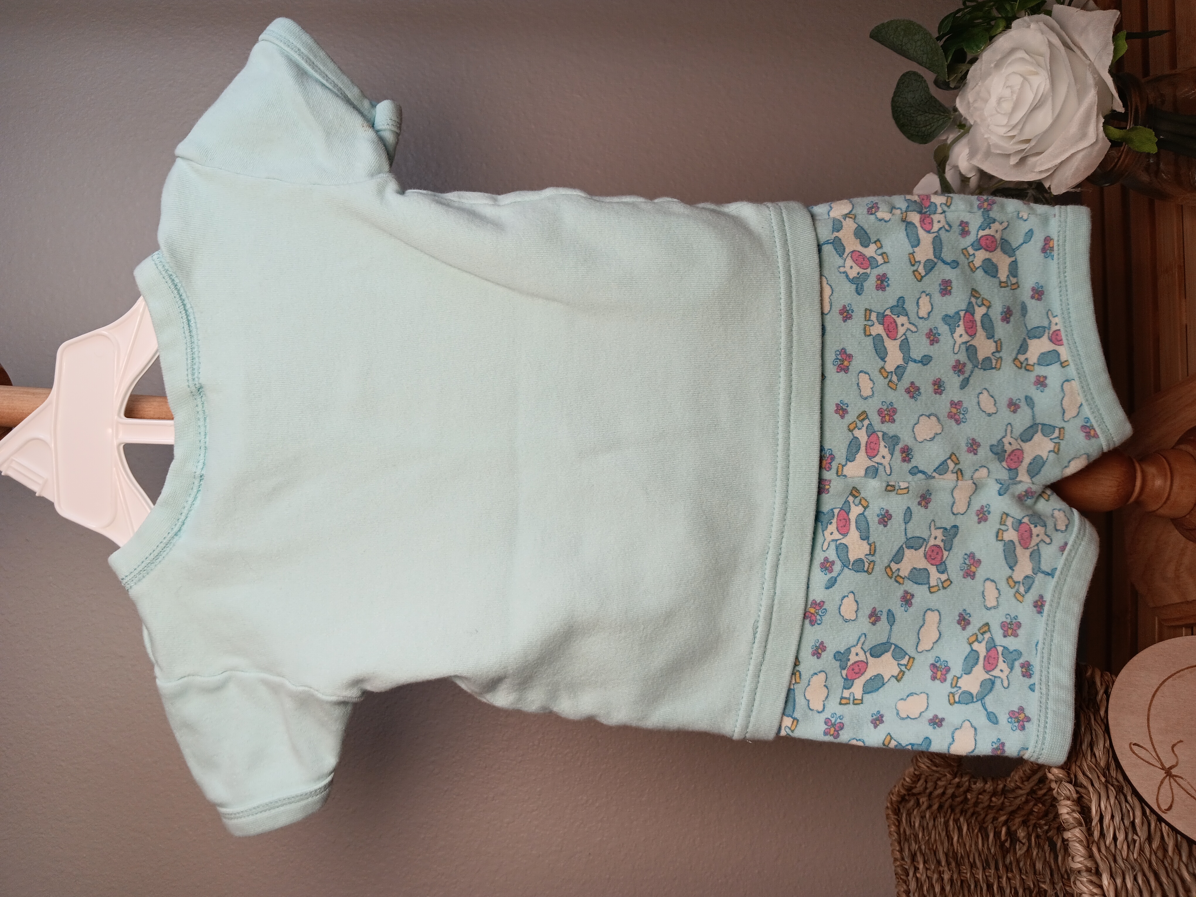 Mini Wear Baby Blue Pajama Set size 12 months