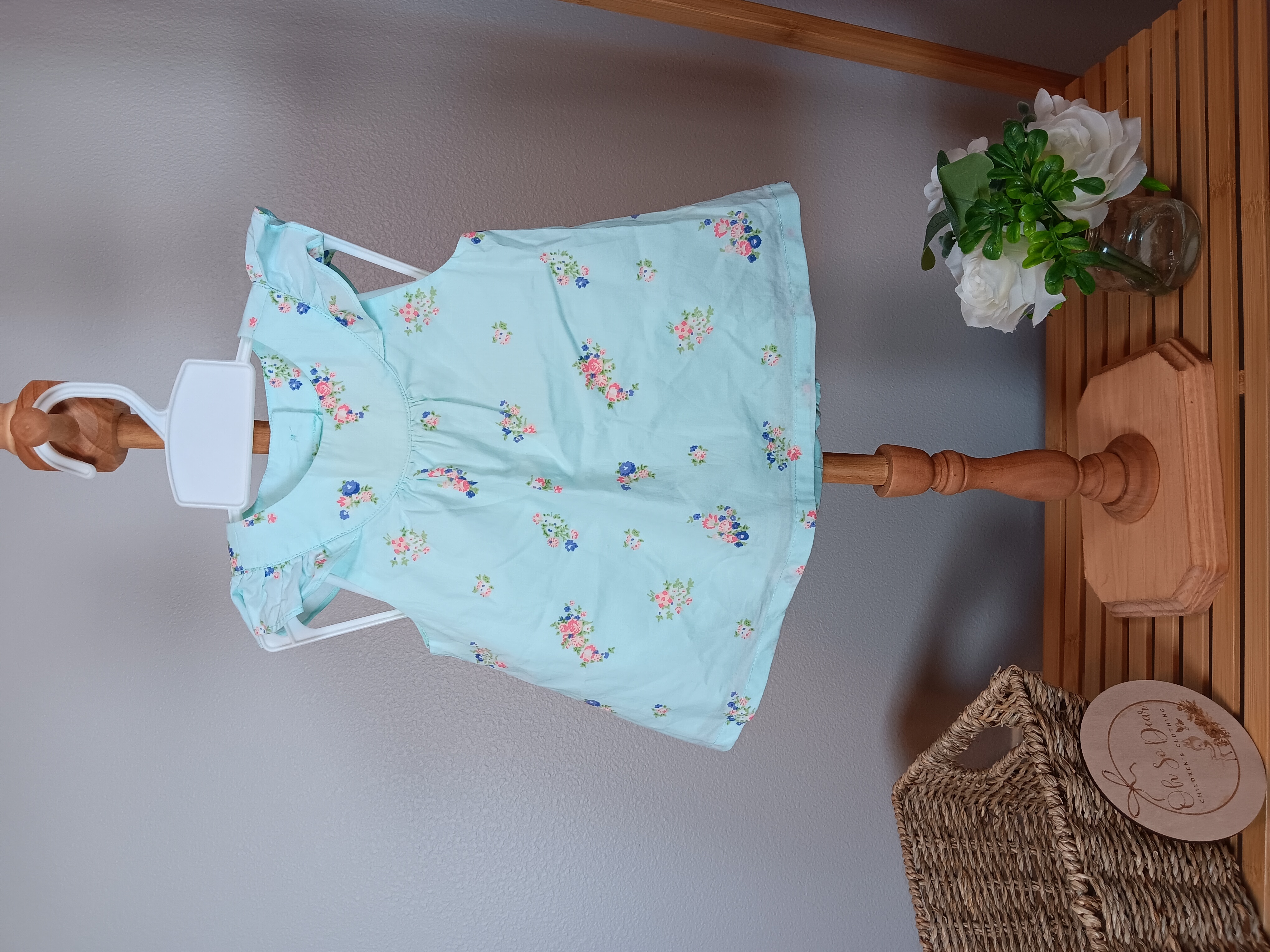 Adorable Janie and Jack size t o 12 months dress with bloomers In EUC