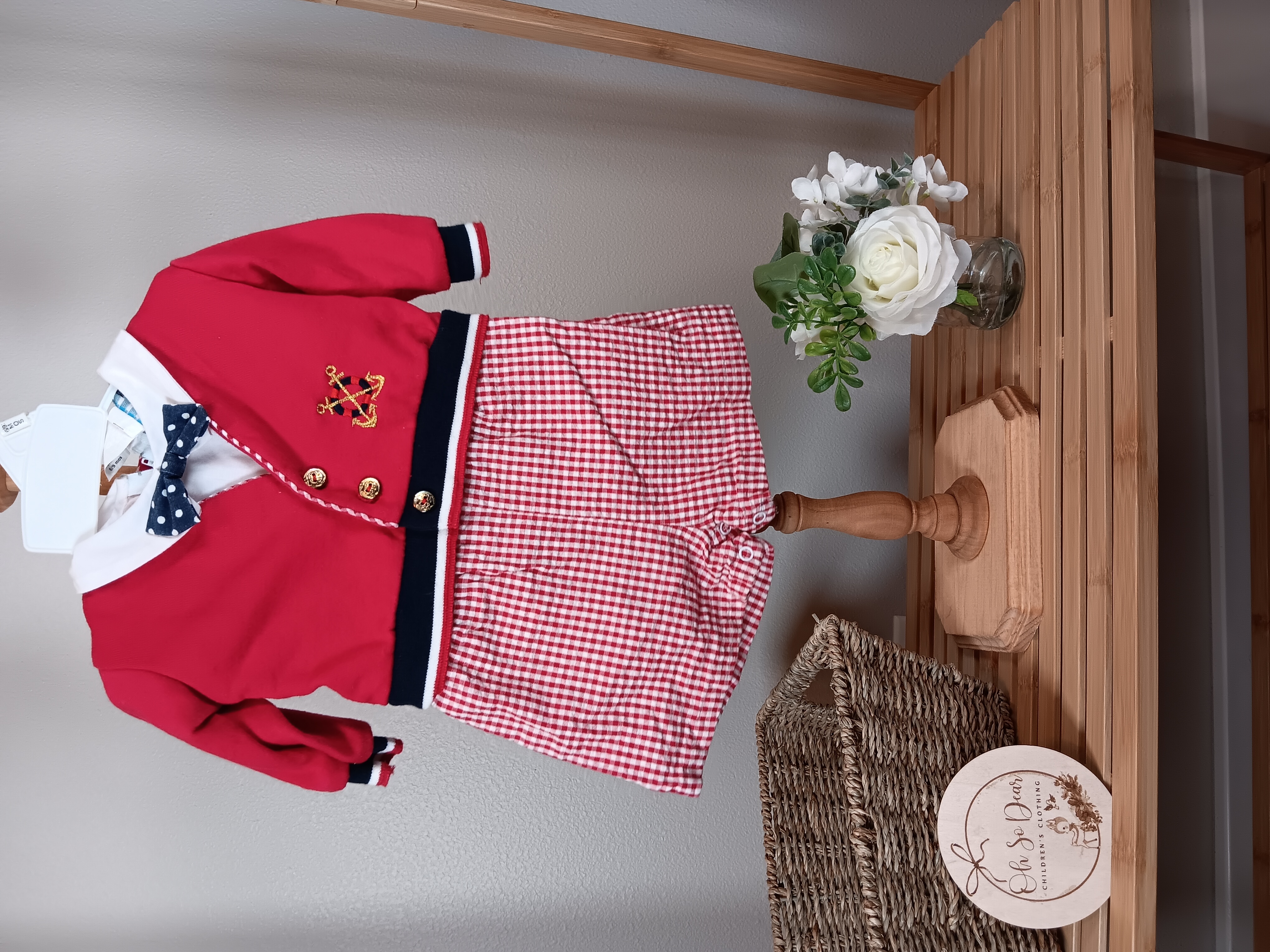 2 piece Sweater jacket and zip up romper by LBK fashions size 6 to 9 months