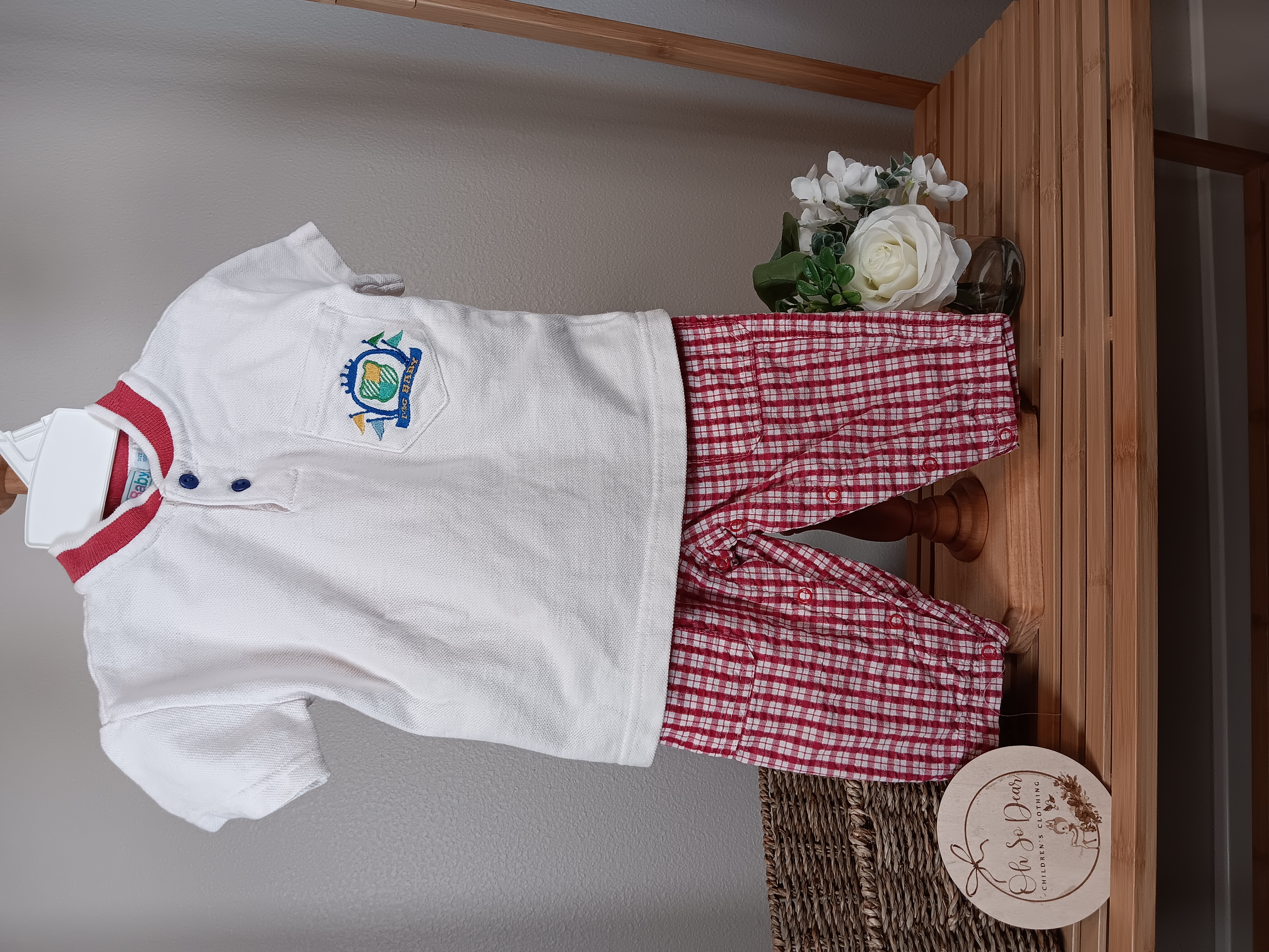 Vintage 2 piece McBaby shirt and pants size 12 months 